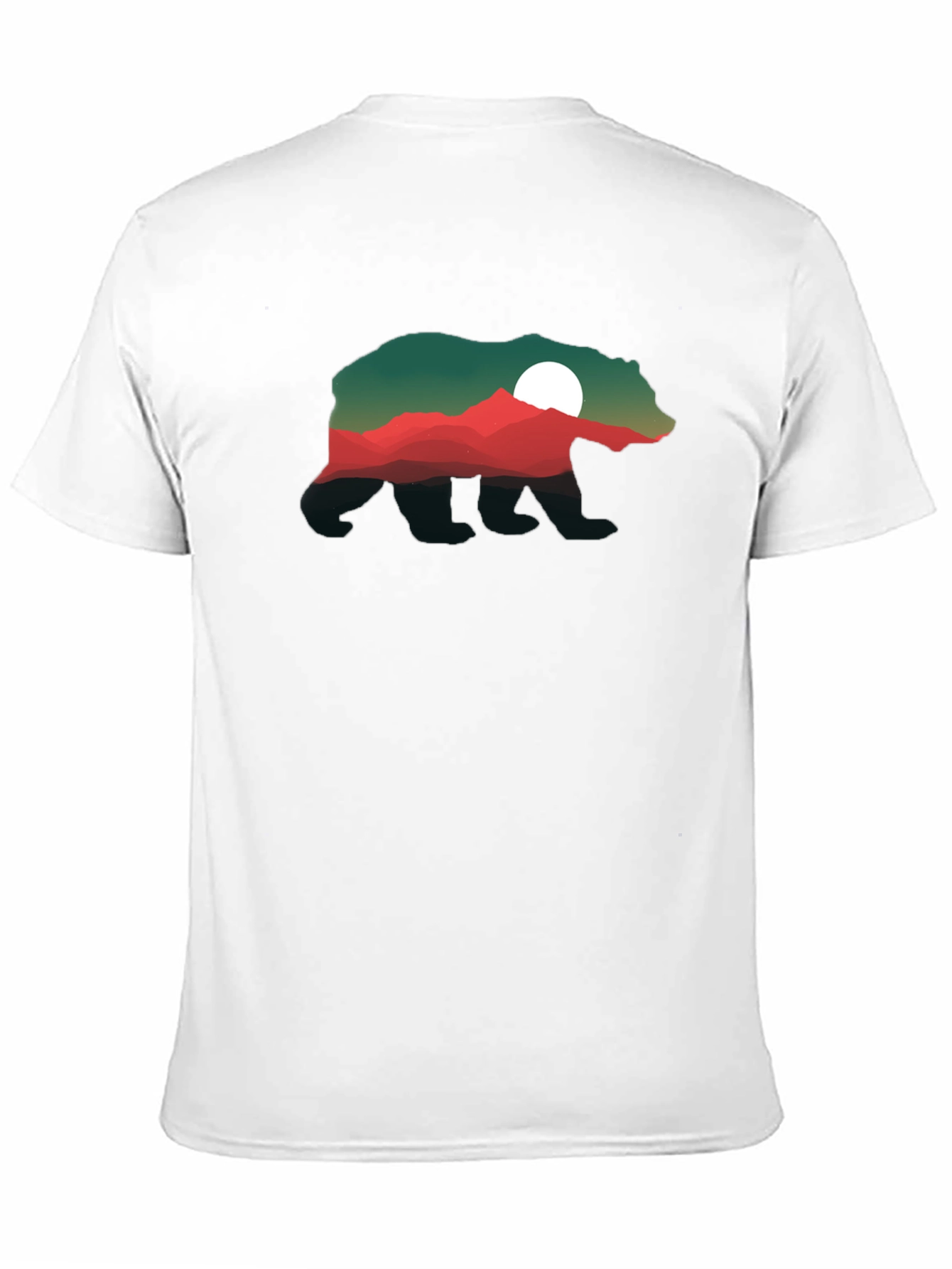 Bear Silhouette Mountain Scene T-Shirt