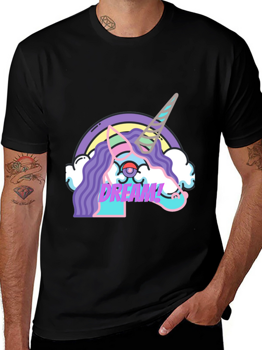 Unicorn Dream T-Shirt - Mens Black Tee