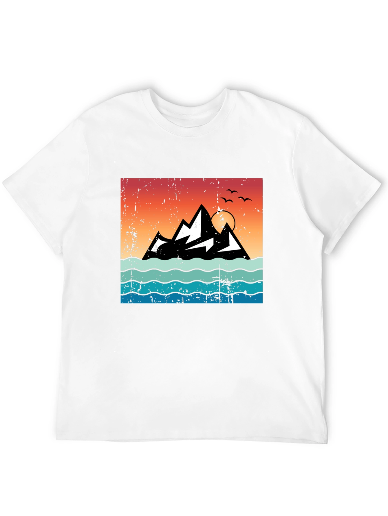 Retro Mountain Sunset Graphic Tee