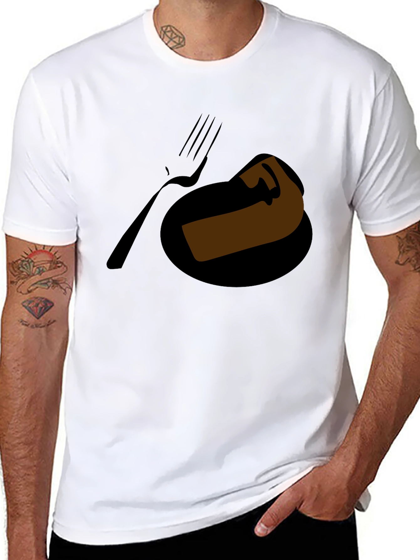Humorous Cake Graphic T-Shirt