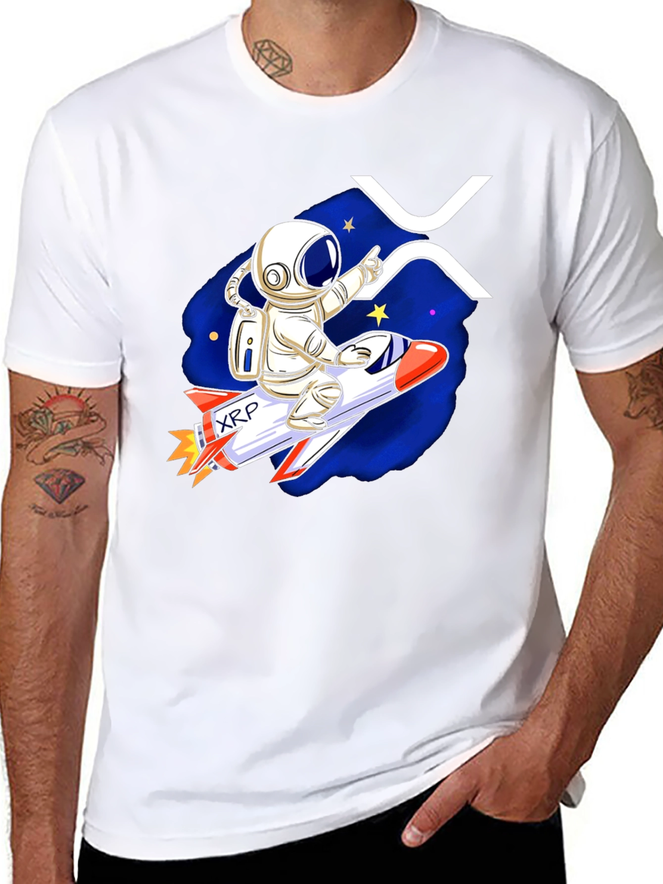 XRP Crypto Astronaut T-Shirt - To the Moon!
