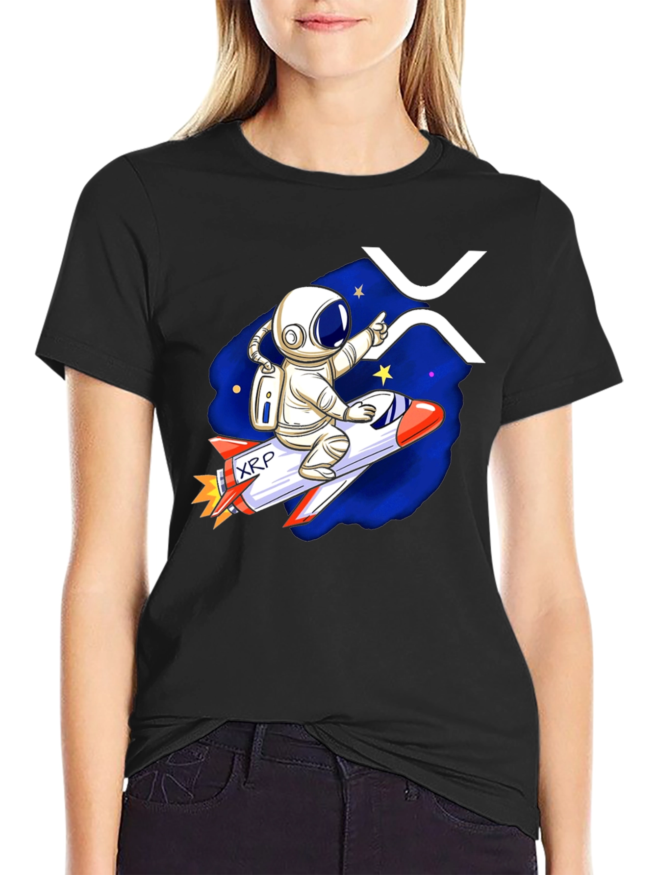 XRP Crypto Astronaut T-Shirt - To the Moon!