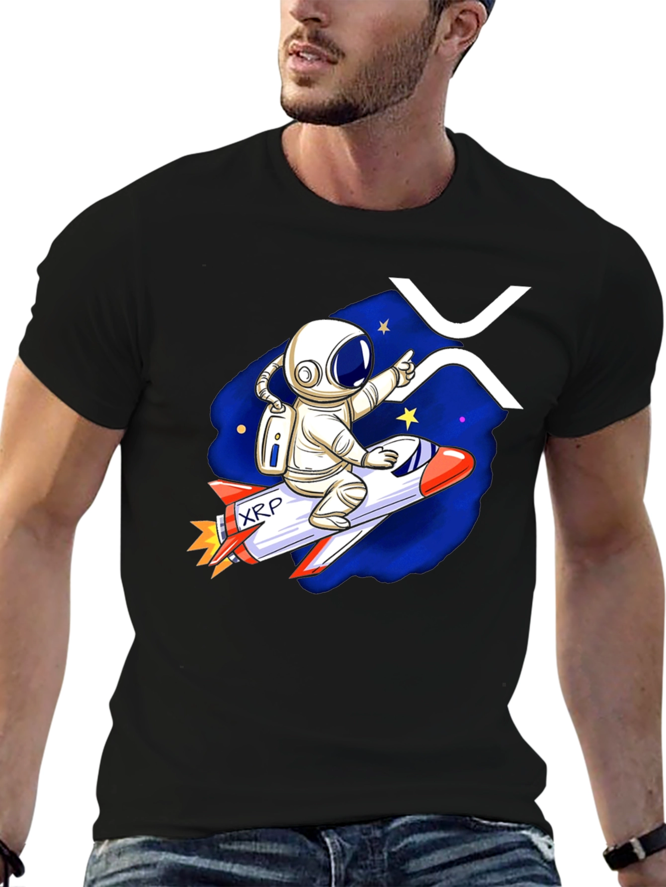 XRP Crypto Astronaut T-Shirt - To the Moon!