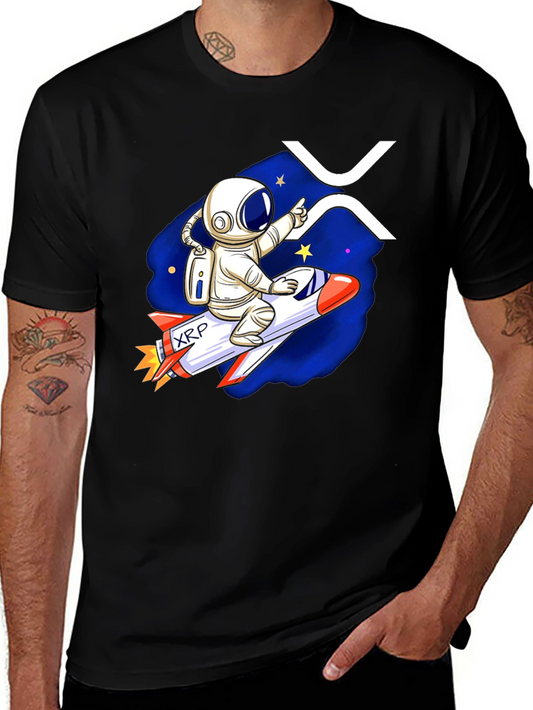 XRP Crypto Astronaut T-Shirt - To the Moon!
