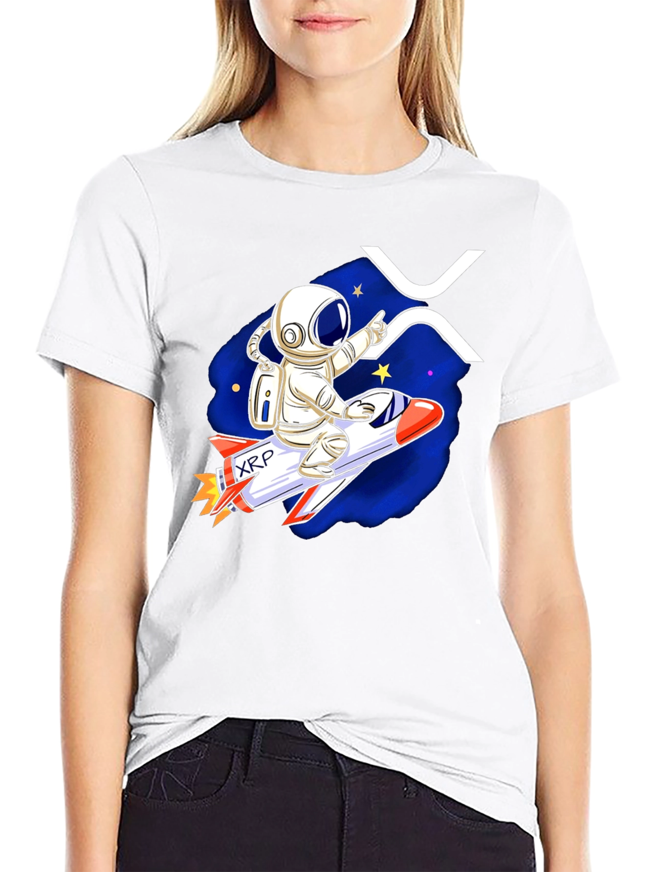 XRP Crypto Astronaut T-Shirt - To the Moon!