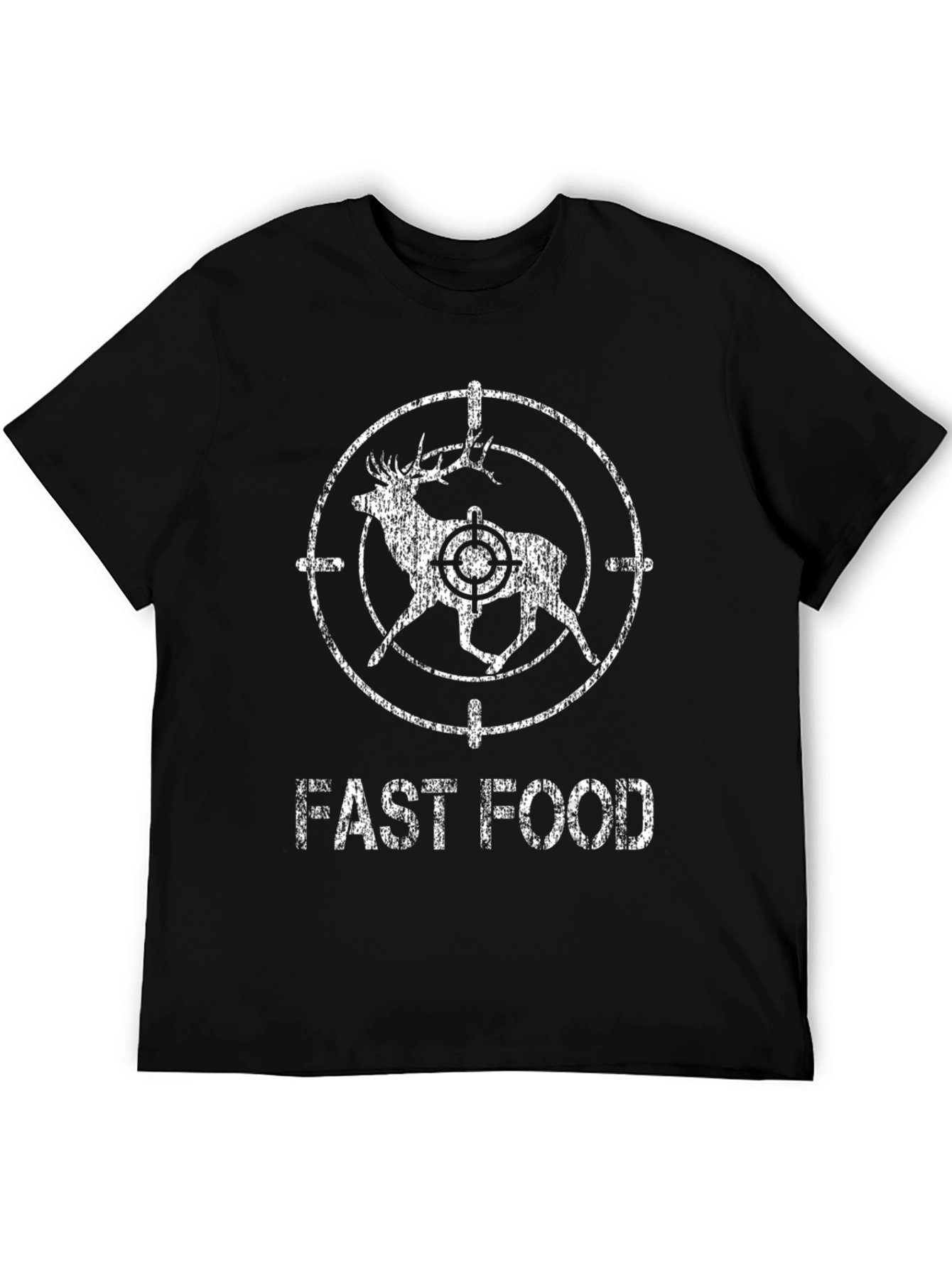 Fast Food Deer Hunting T-Shirt - Black