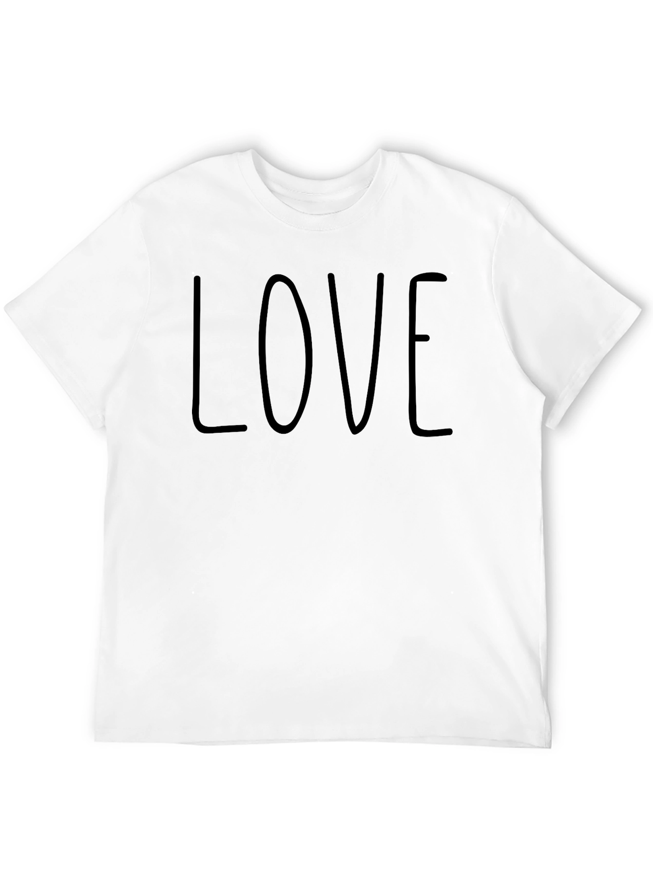 LOVE Graphic Print Crew Neck T-Shirt