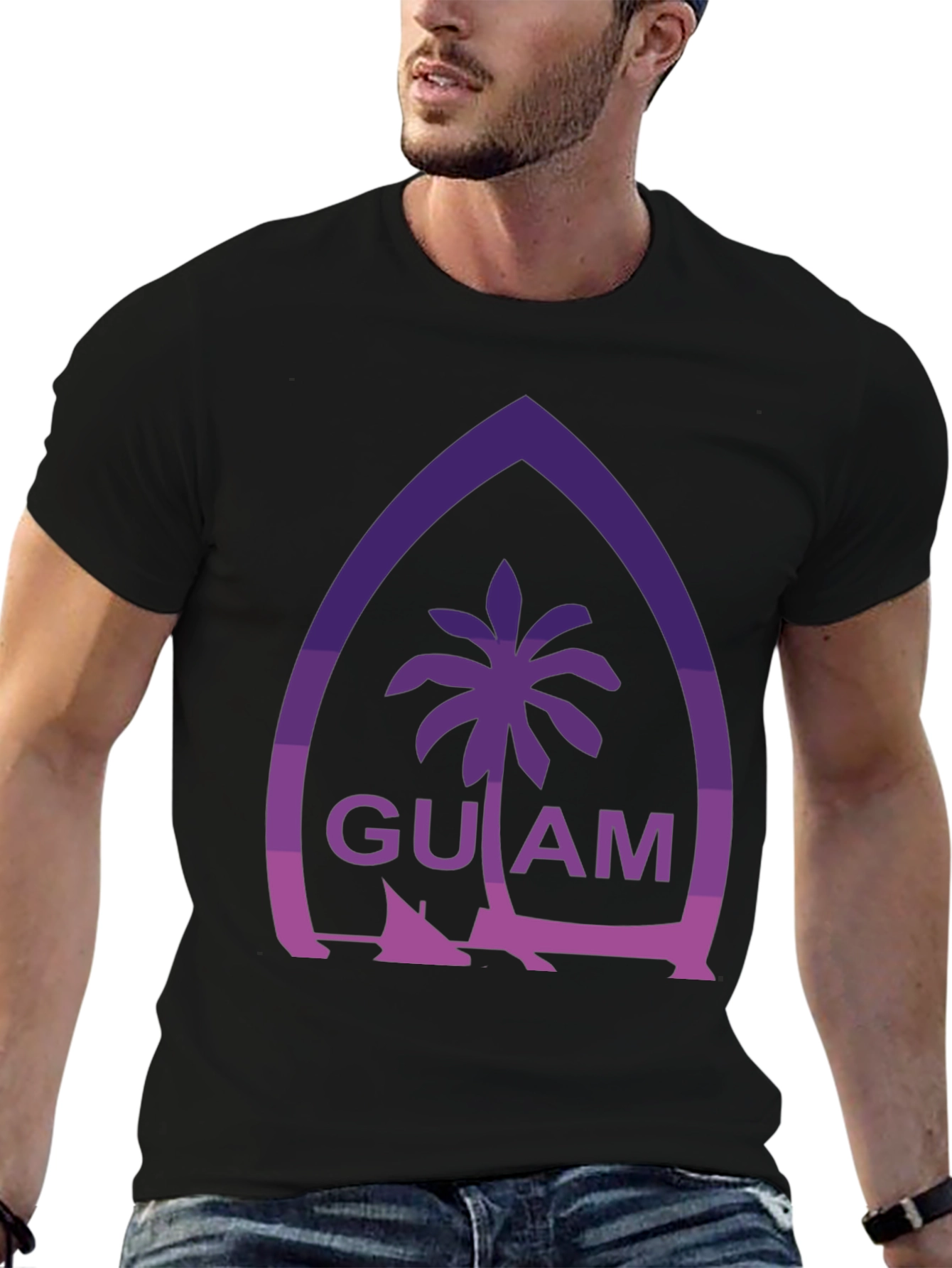 Guam Palm Tree Graphic Tee - Island Style T-Shirt