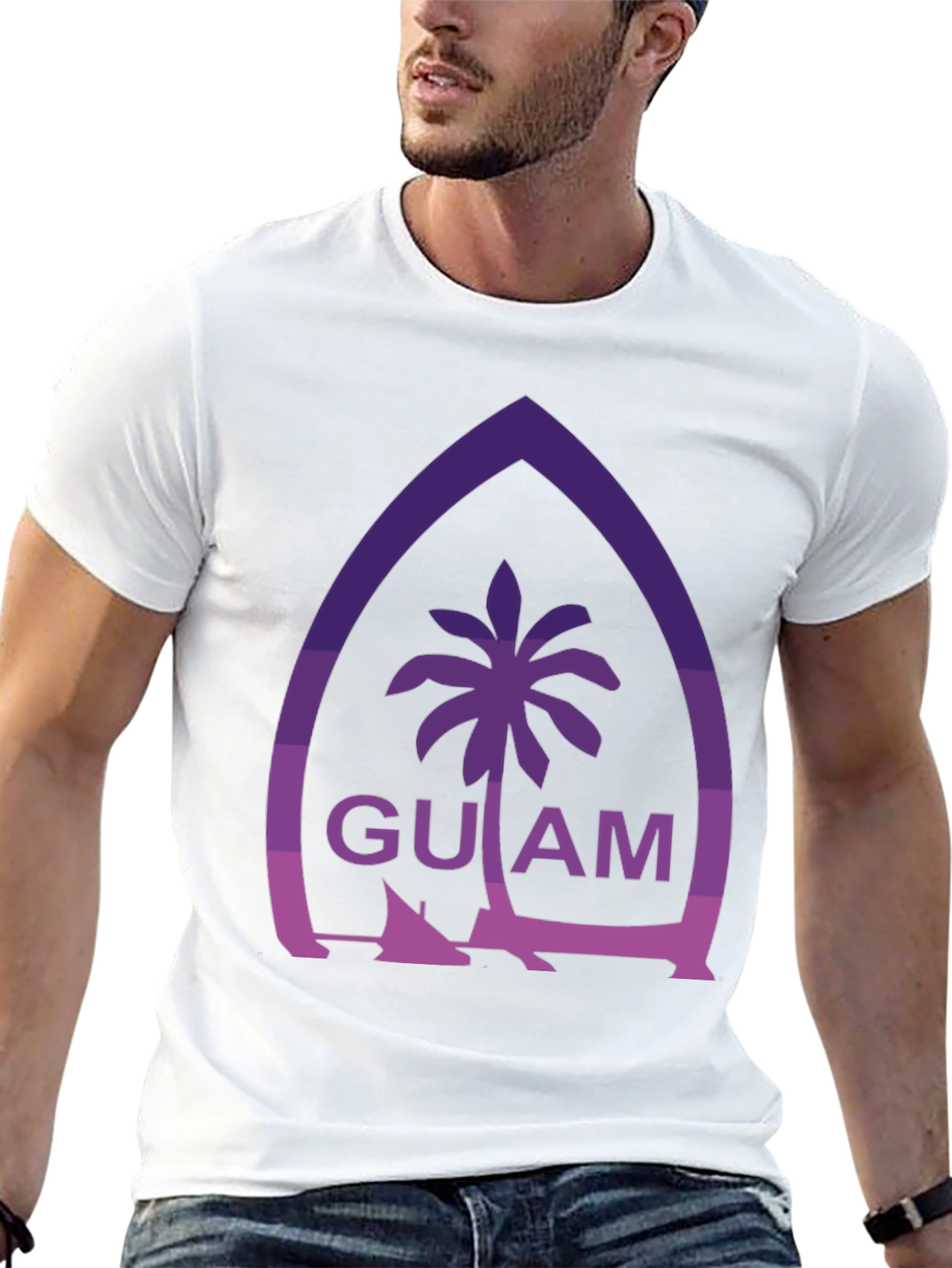 Guam Palm Tree Graphic Tee - Island Style T-Shirt