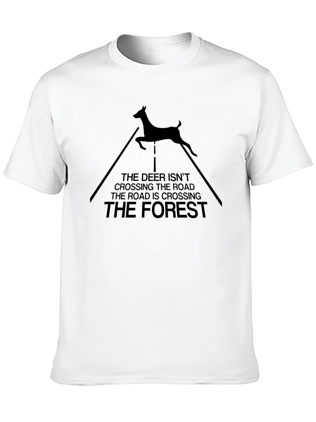 Deer Crossing Forest T-Shirt