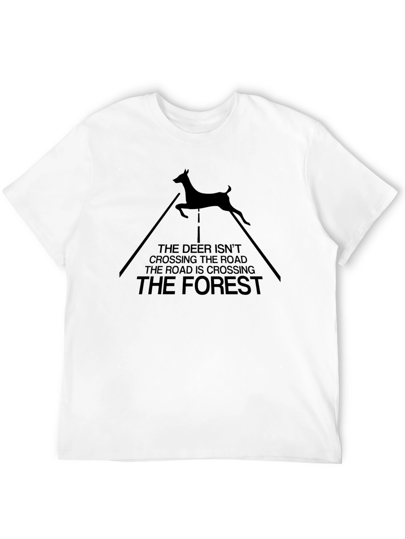 Deer Crossing Forest T-Shirt