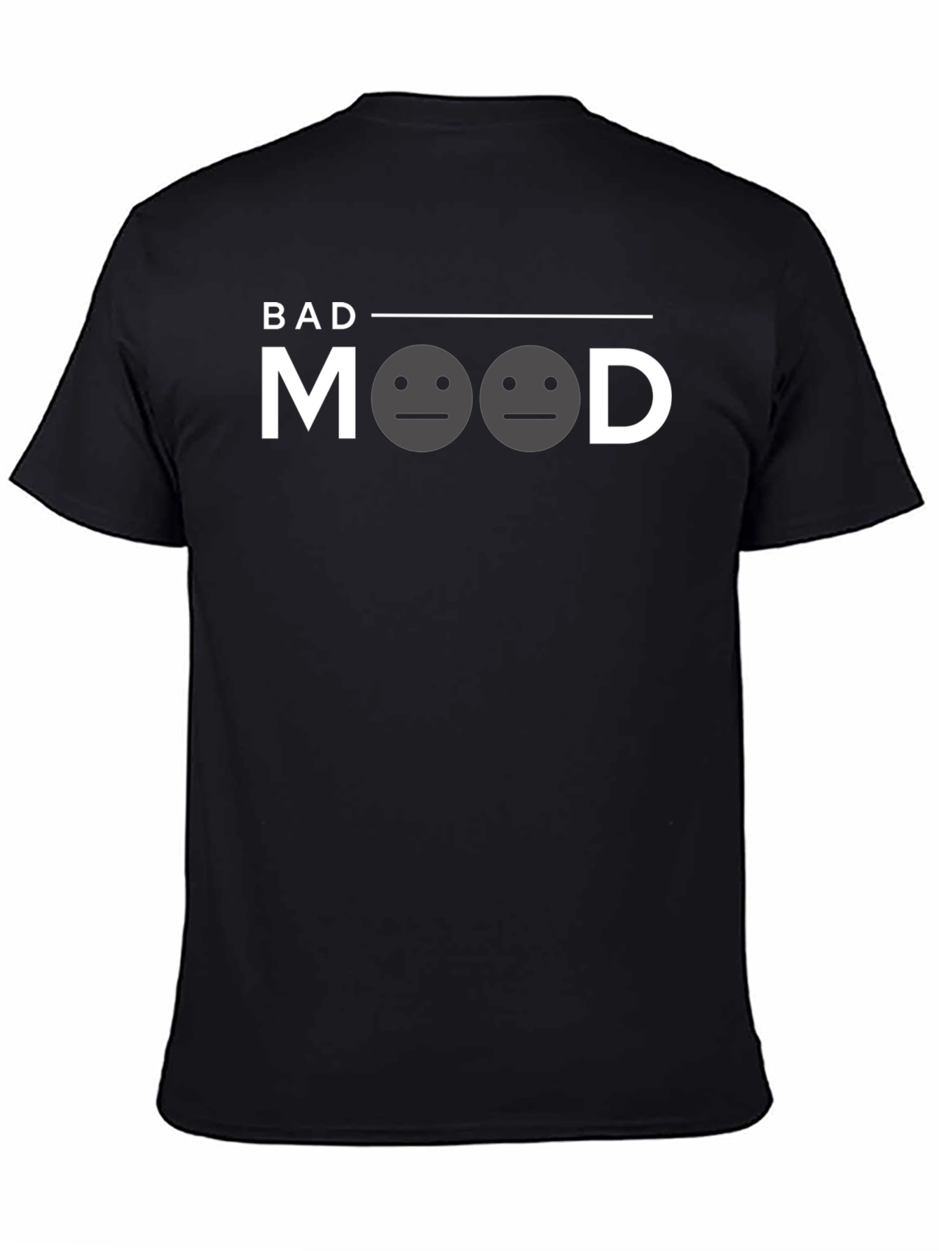 Bad Mood Graphic Print Tee - Unisex Casual Shirt