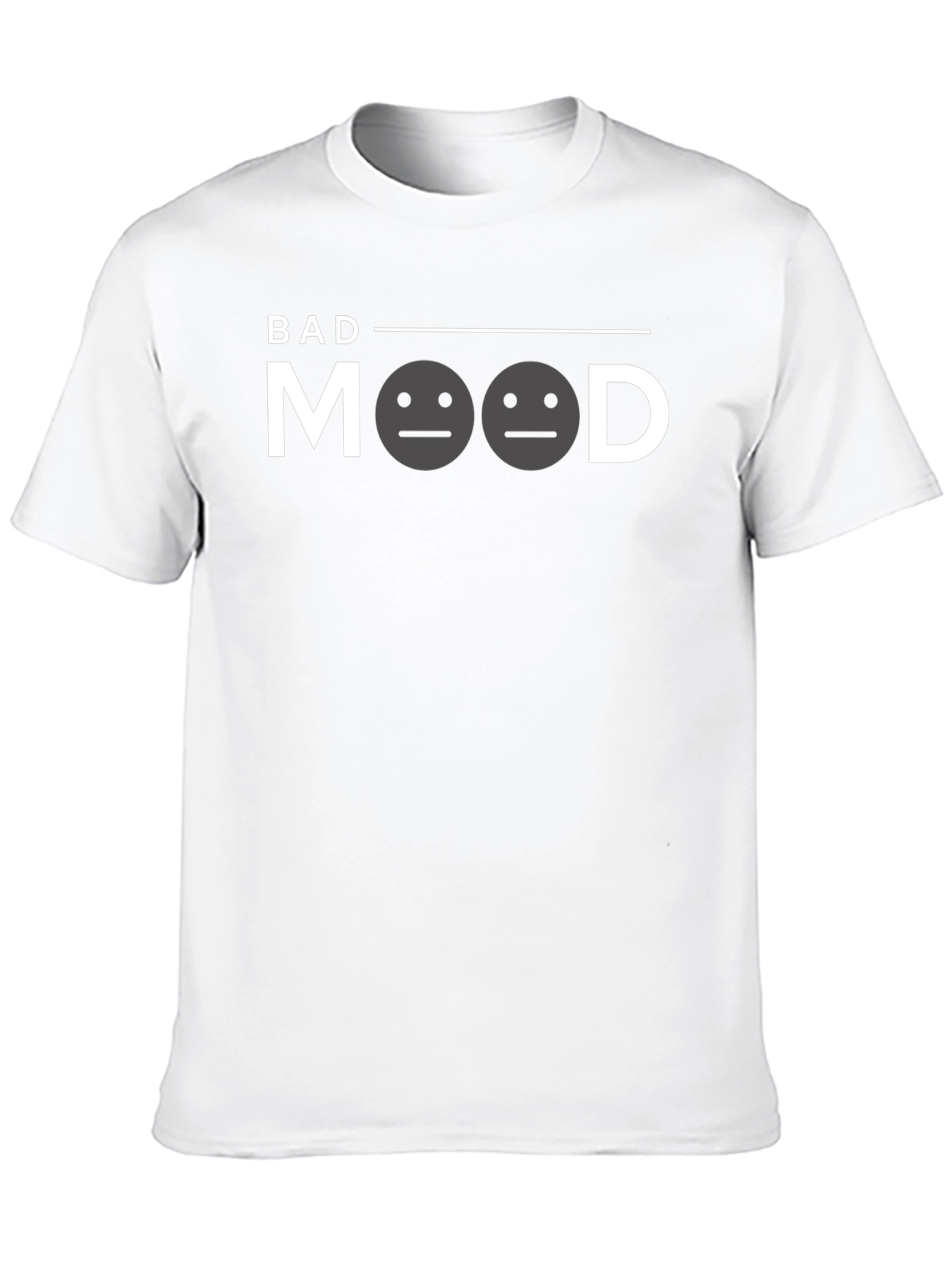 Bad Mood Graphic Print Tee - Unisex Casual Shirt