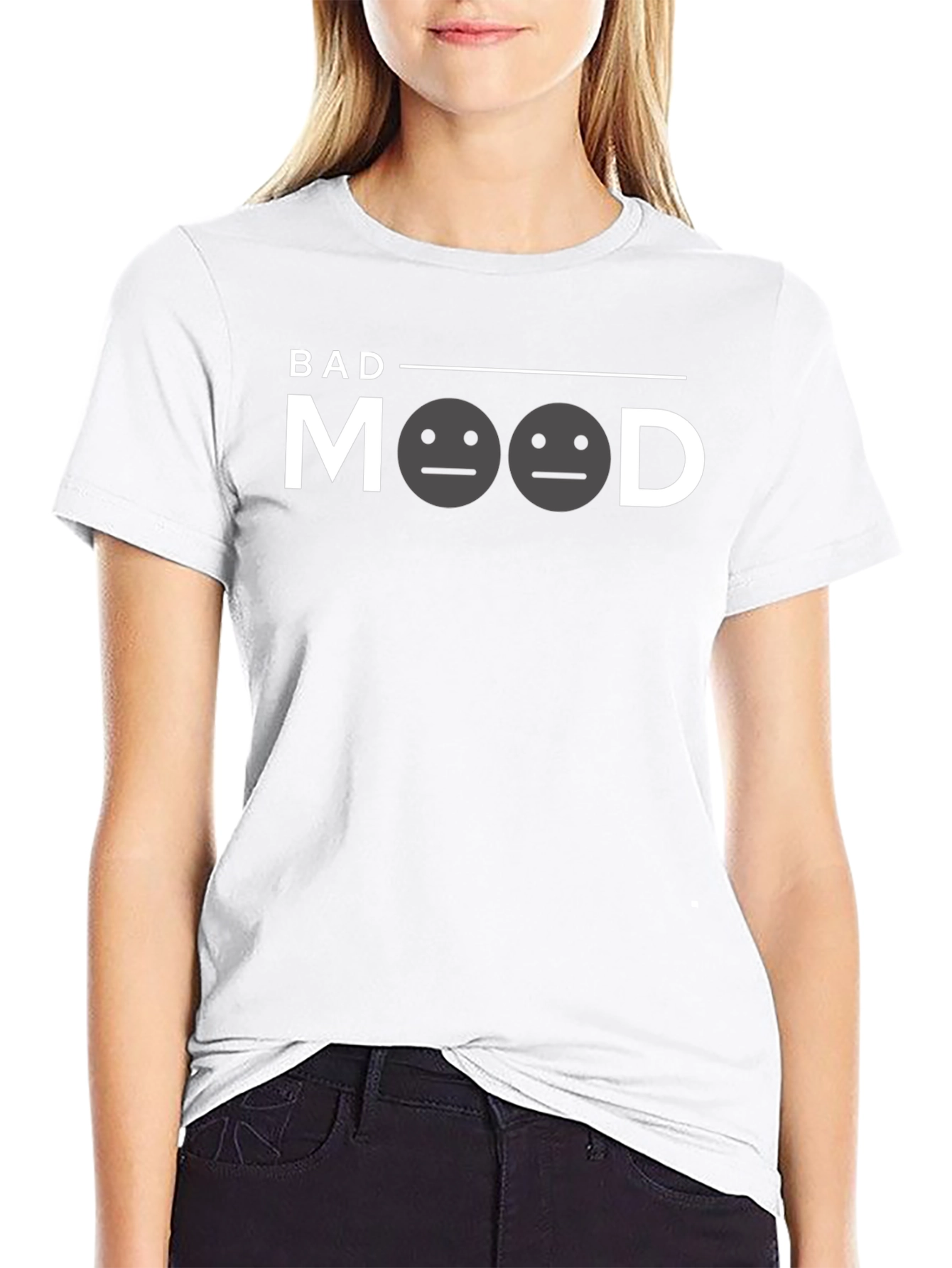 Bad Mood Graphic Print Tee - Unisex Casual Shirt