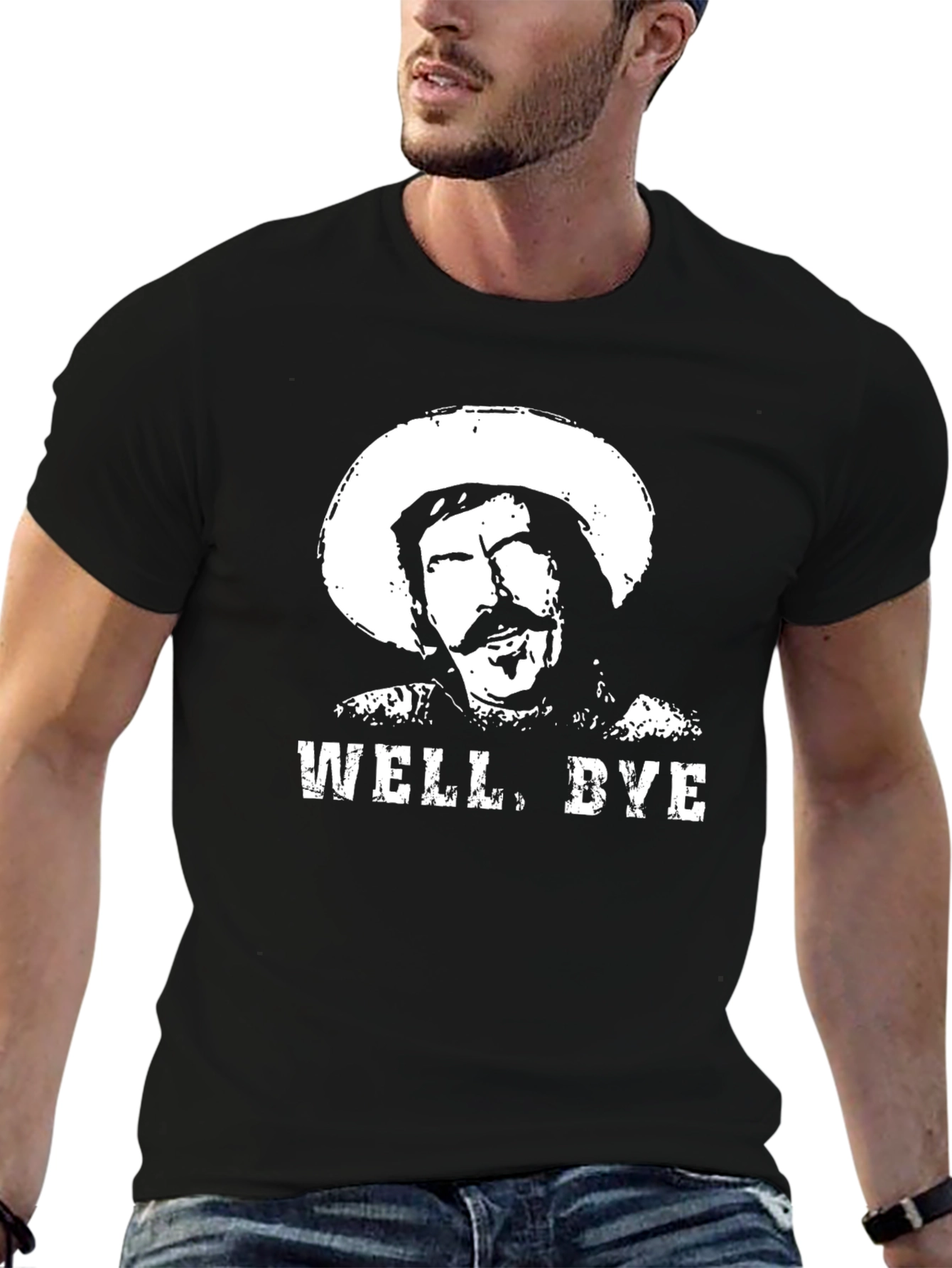 Well Bye T-Shirt - Black Graphic Tee