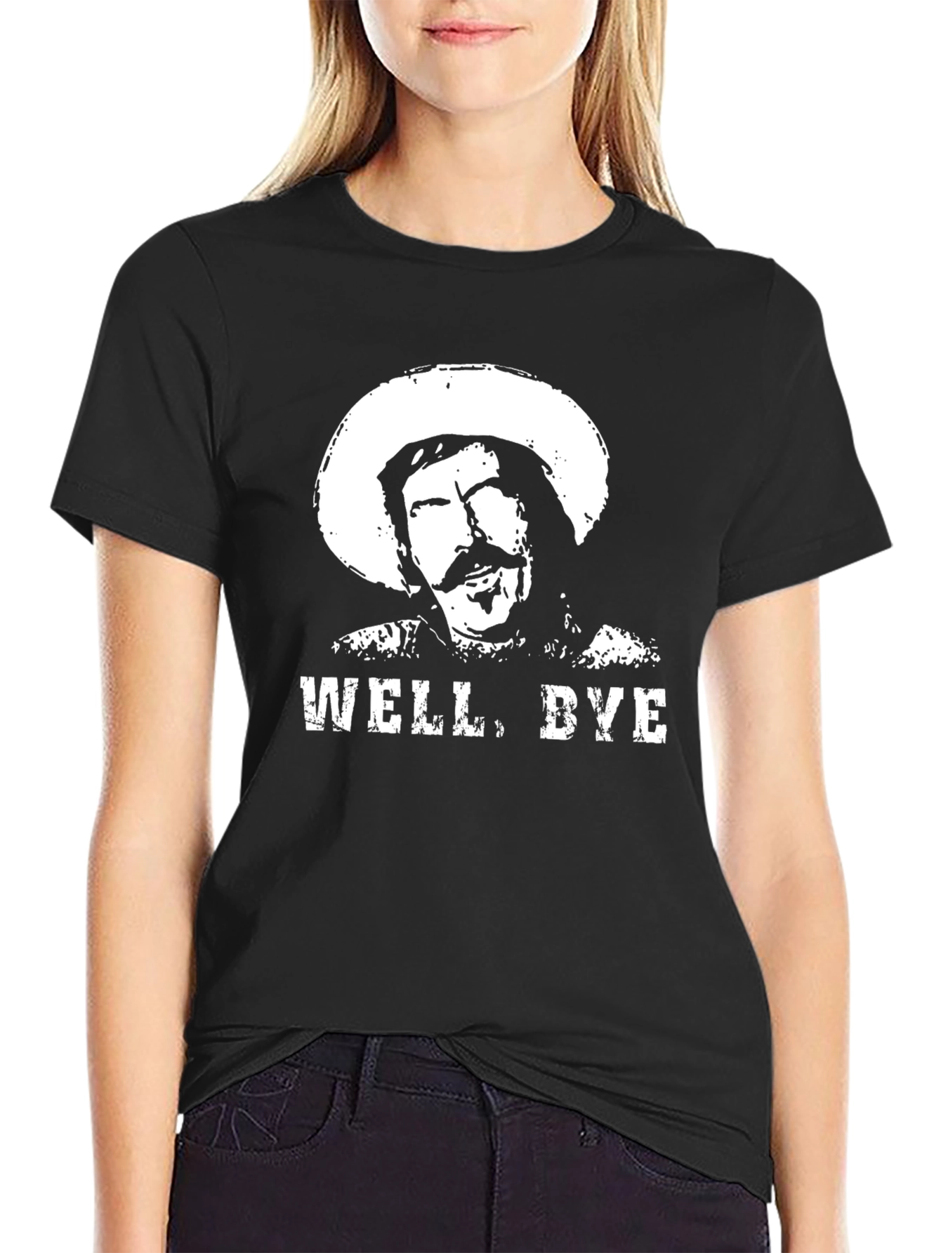 Well Bye T-Shirt - Black Graphic Tee
