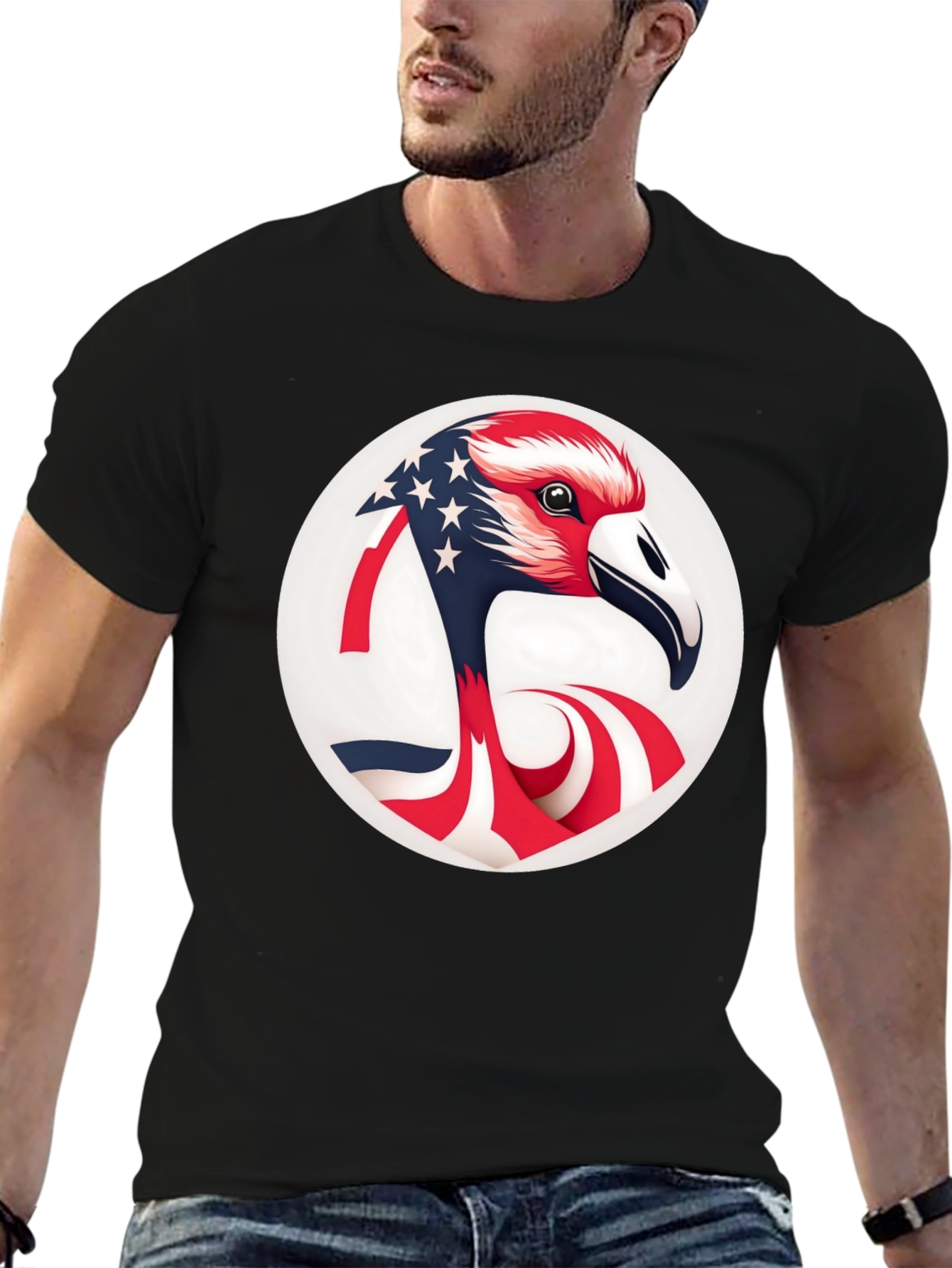 Patriotic Flamingo Graphic Tee