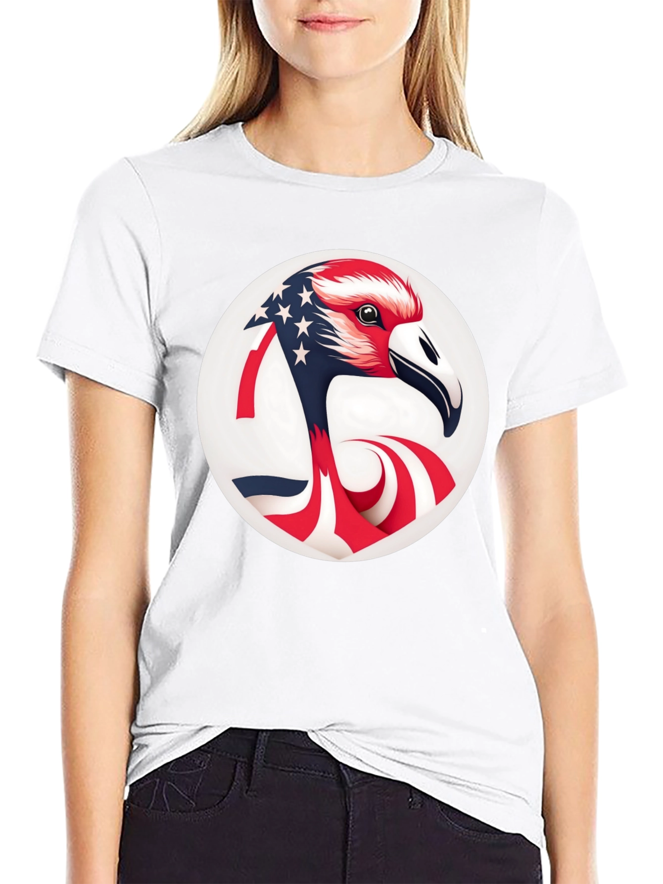 Patriotic Flamingo Graphic Tee