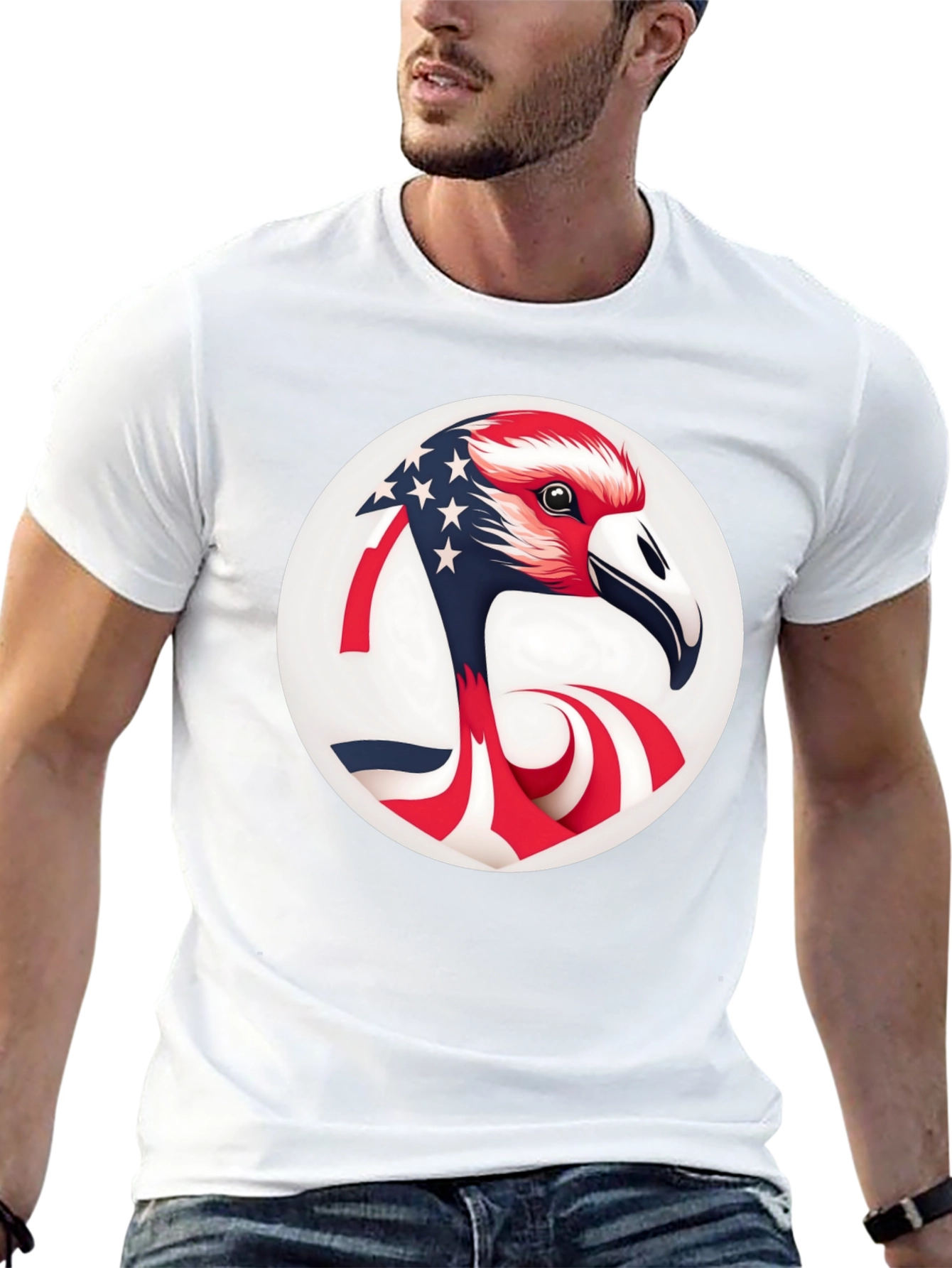 Patriotic Flamingo Graphic Tee