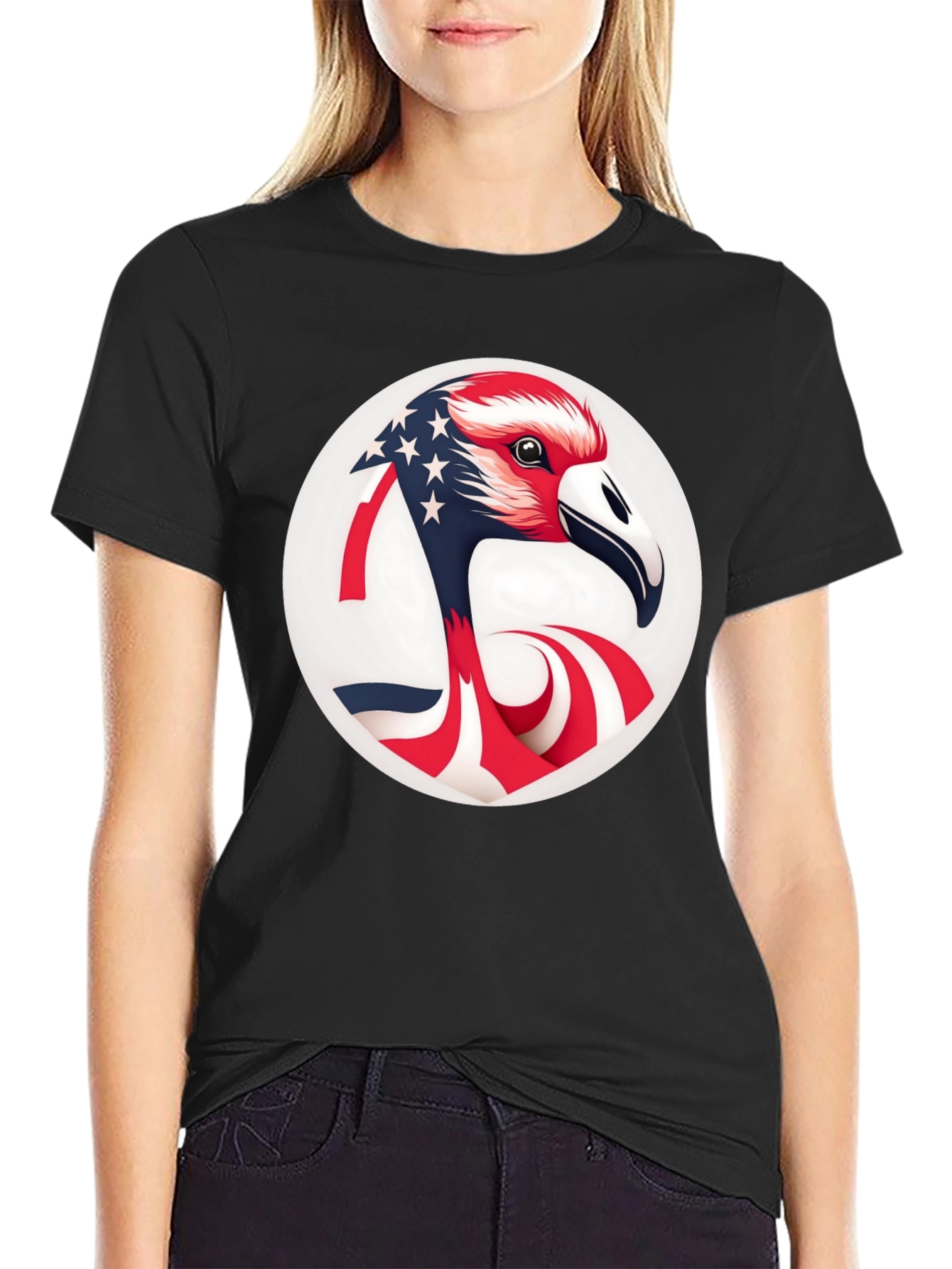 Patriotic Flamingo Graphic Tee