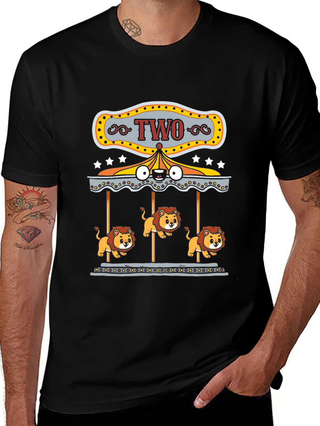 Two Year Old Lion Carousel T-Shirt