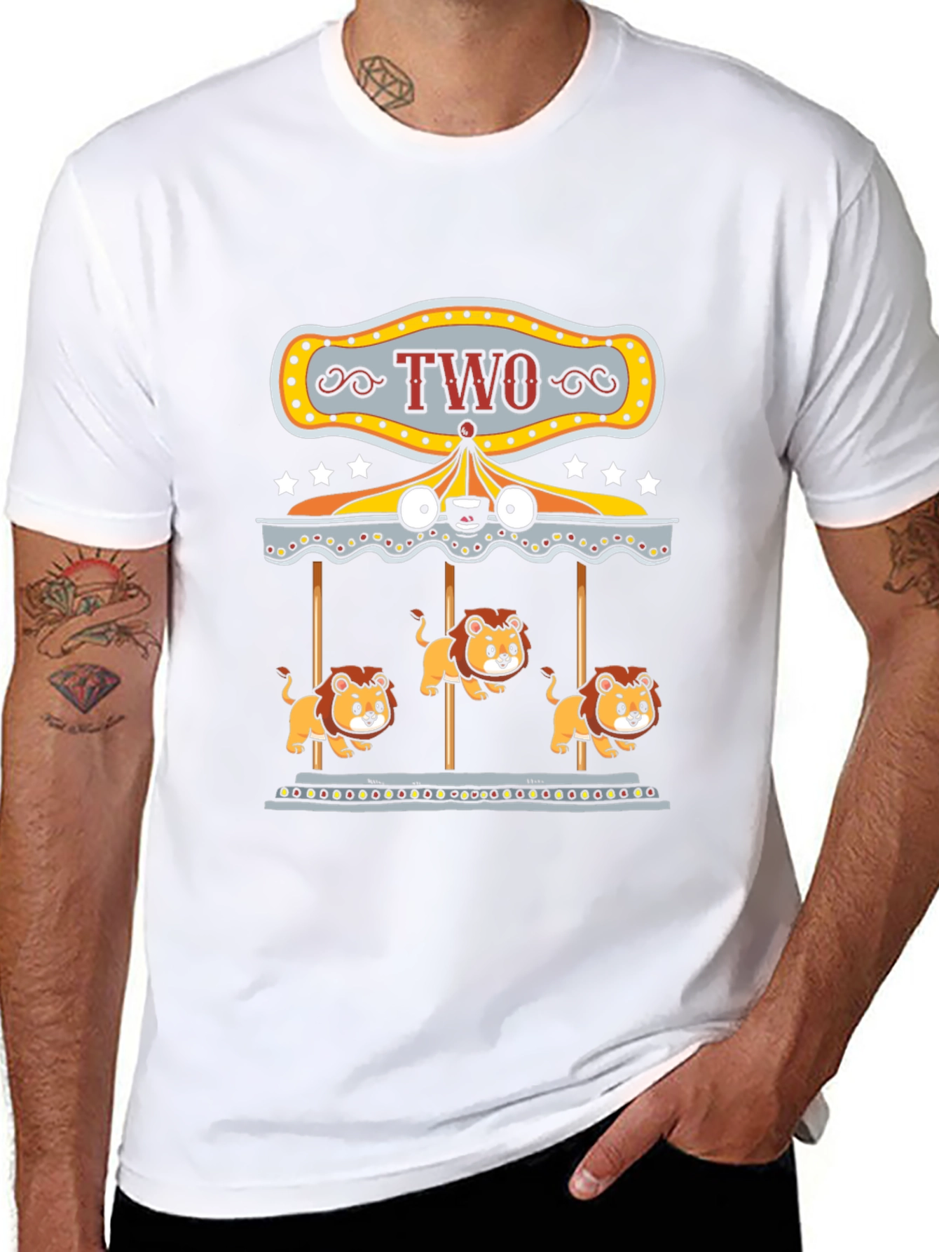 Two Year Old Lion Carousel T-Shirt