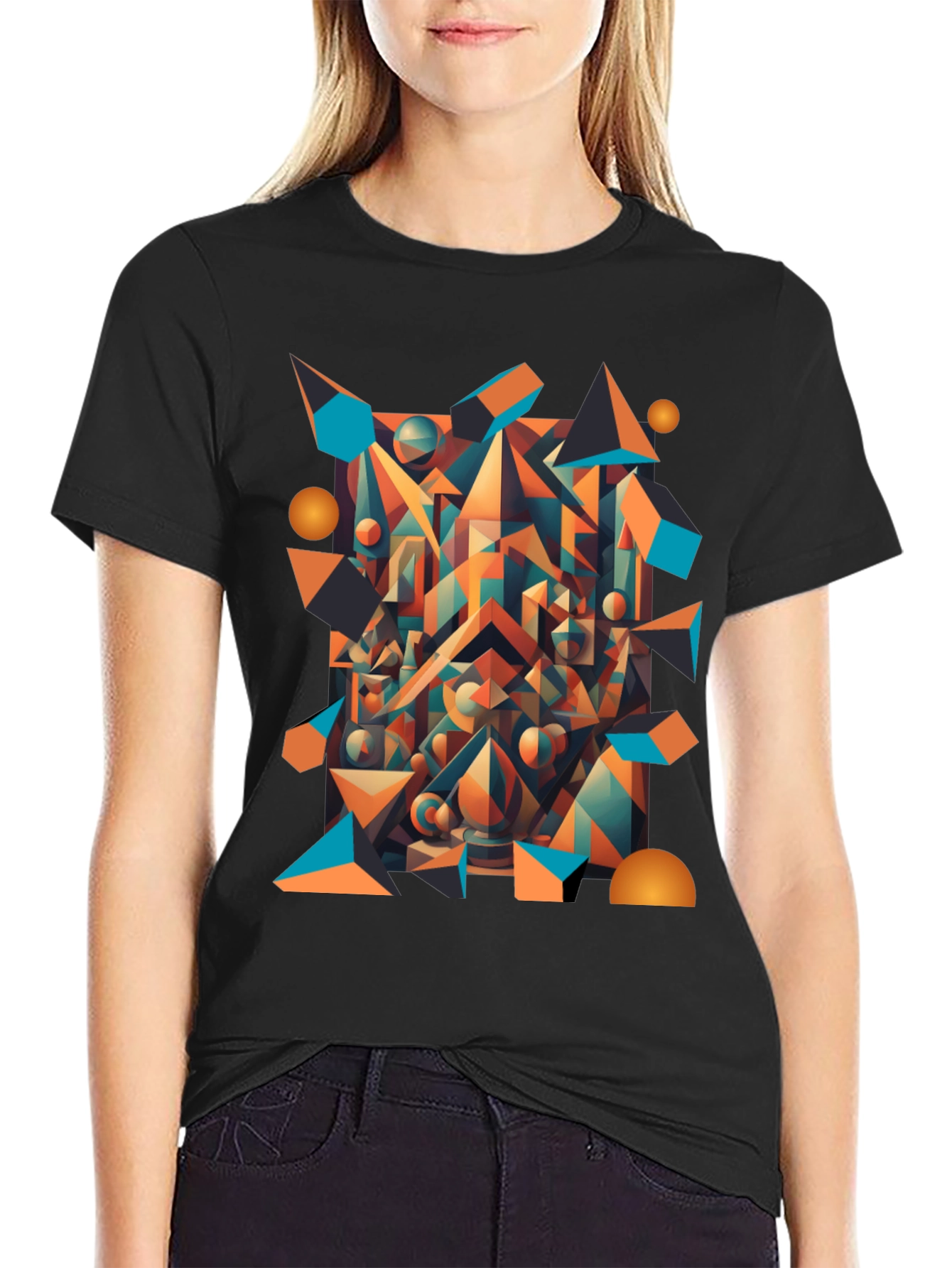Abstract Geometric T-Shirt - Modern Art Wear