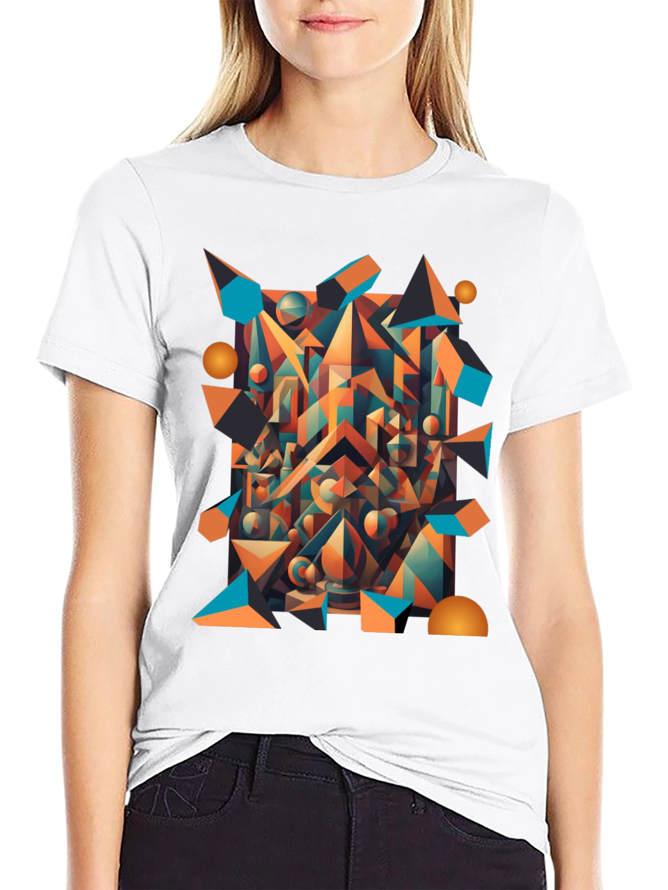 Abstract Geometric T-Shirt - Modern Art Wear