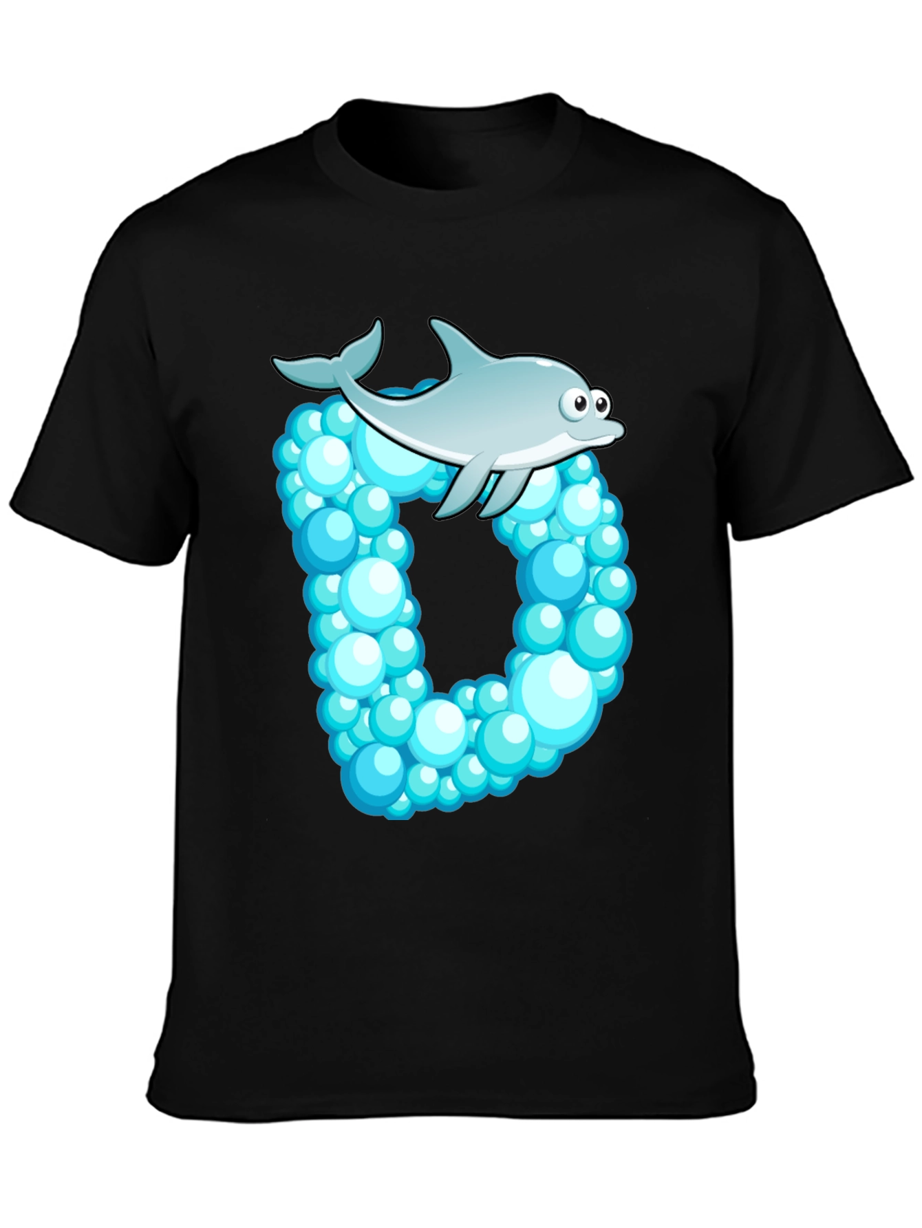 Dolphin Bubble Letter Graphic Tee