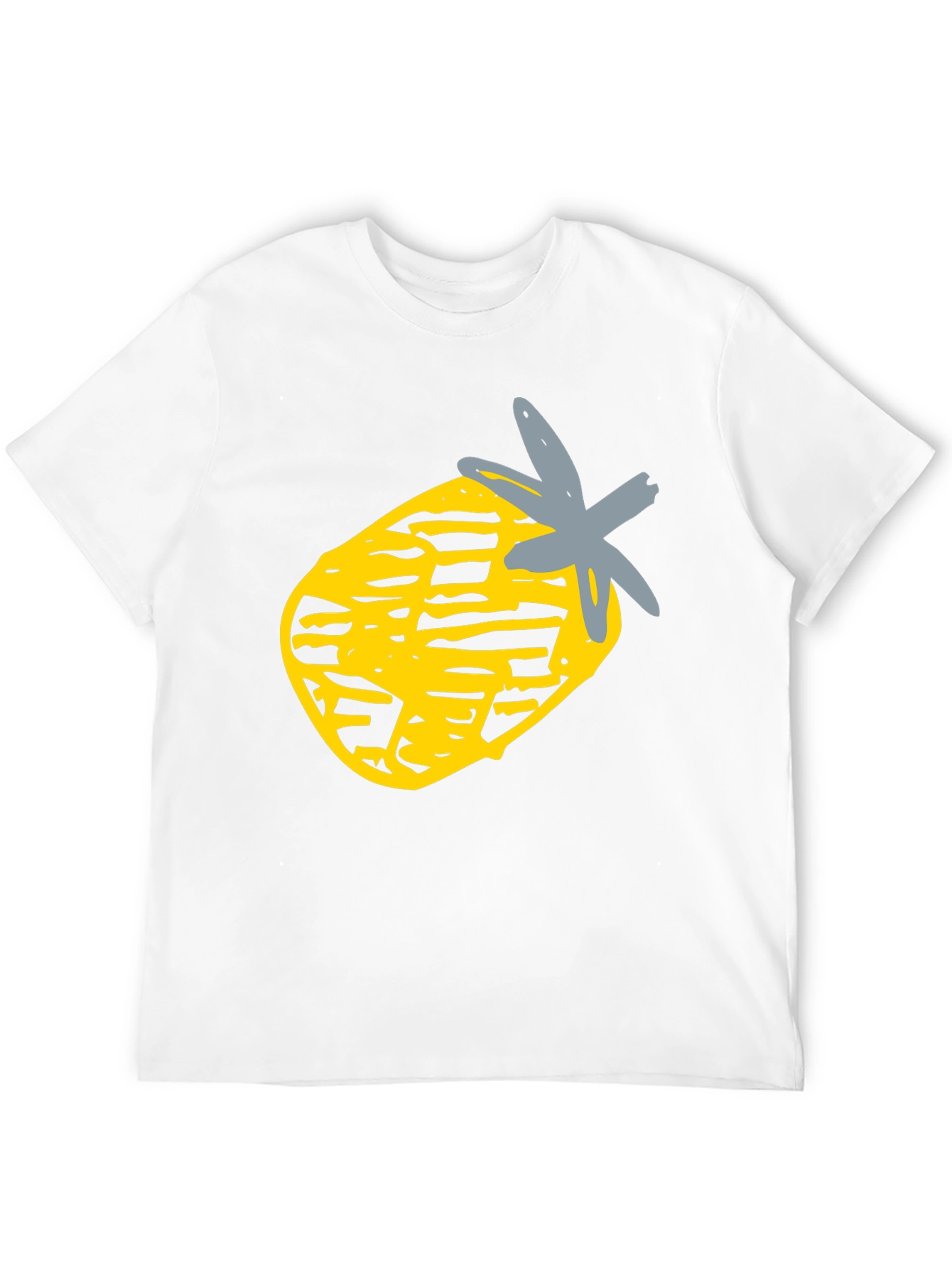 Pineapple Graphic Black Tee - Casual Style