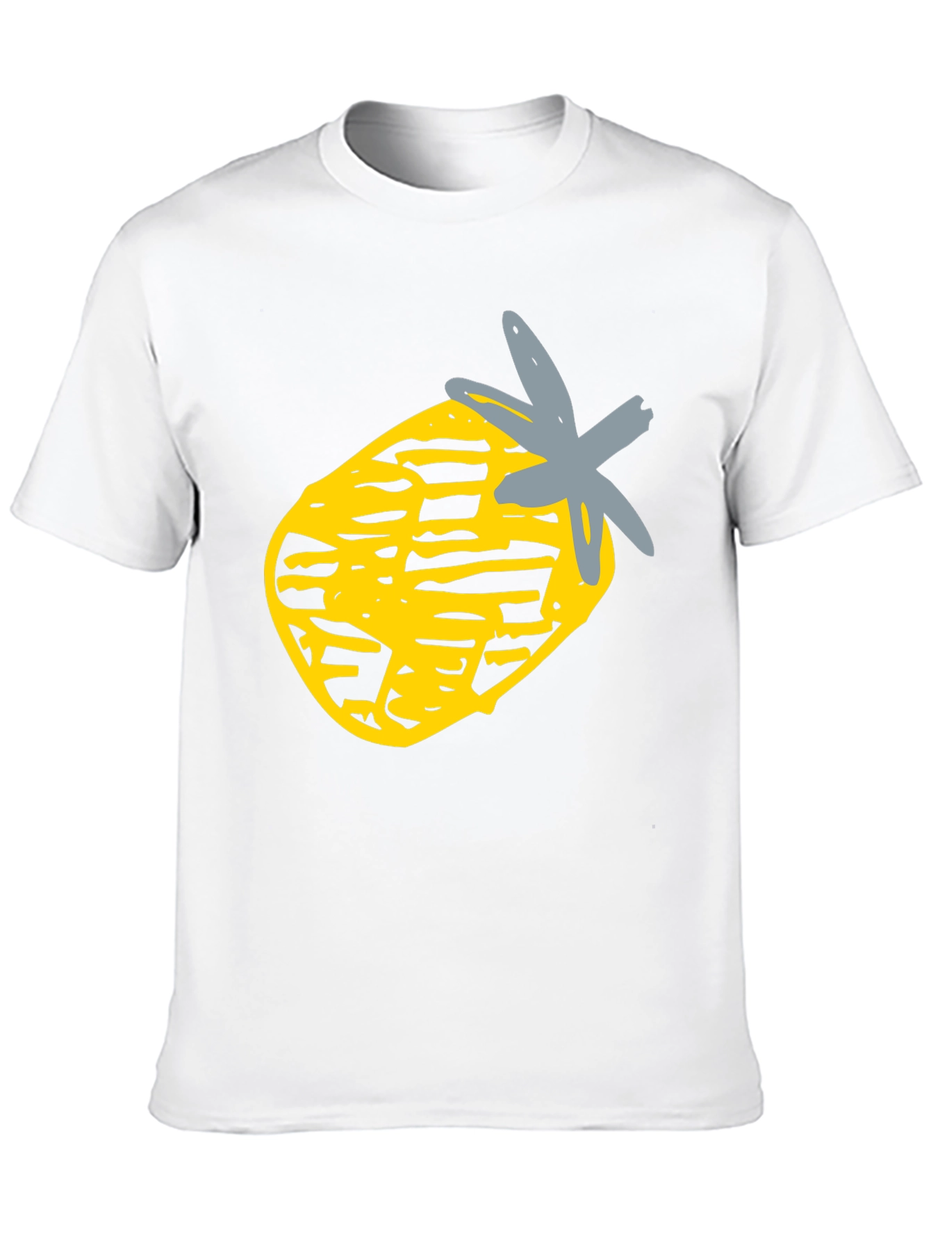Pineapple Graphic Black Tee - Casual Style