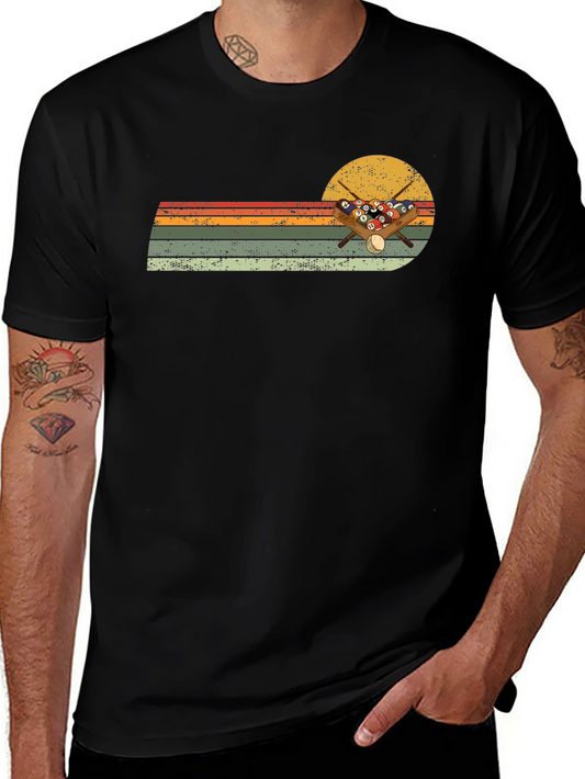 Retro Billiards Sunset Graphic Tee