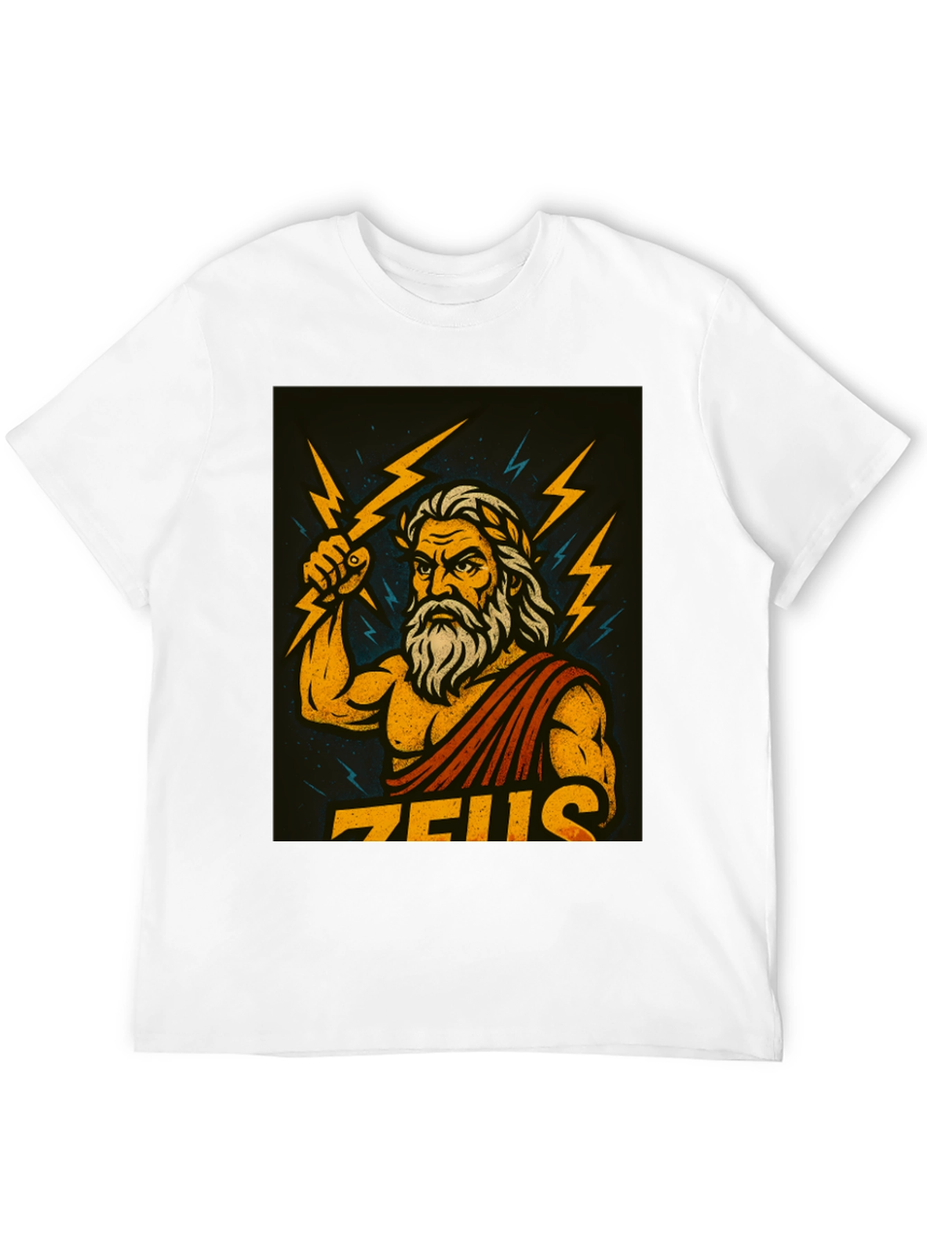 Zeus Graphic Tee - Black Cotton Blend T-Shirt
