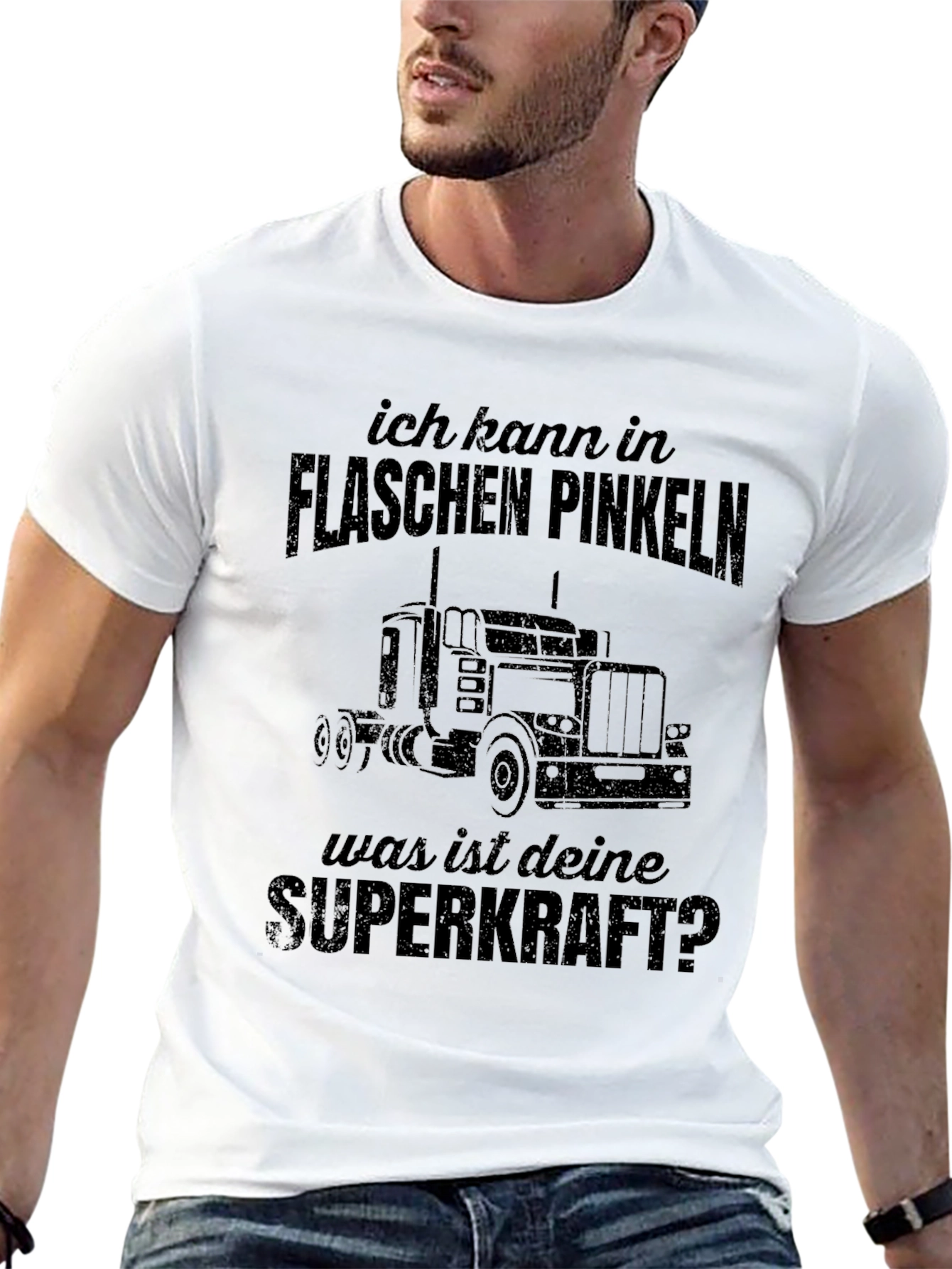Ich Kann in Flaschen Pinkeln T-Shirt Funny Trucker Tee
