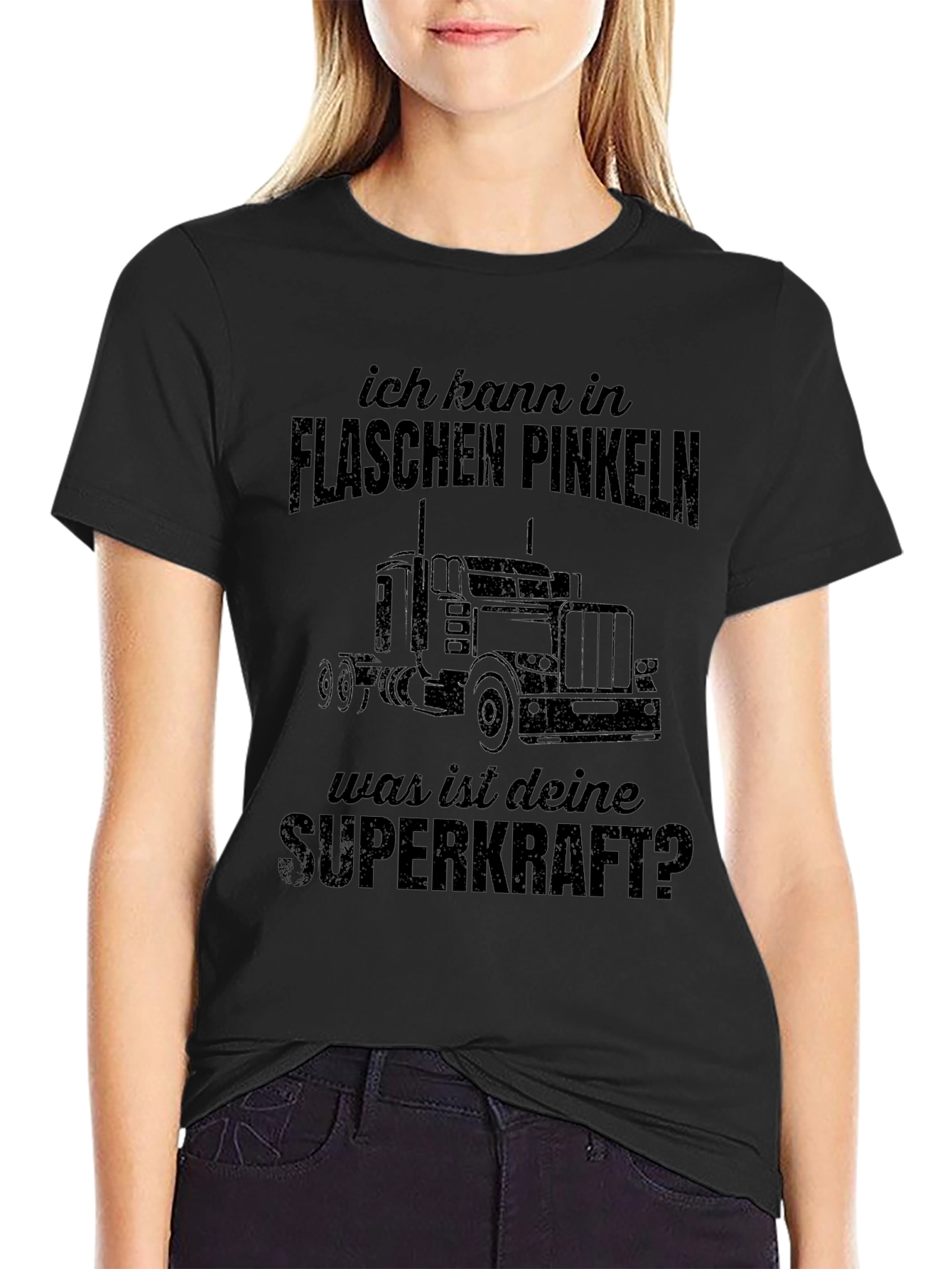 Ich Kann in Flaschen Pinkeln T-Shirt Funny Trucker Tee