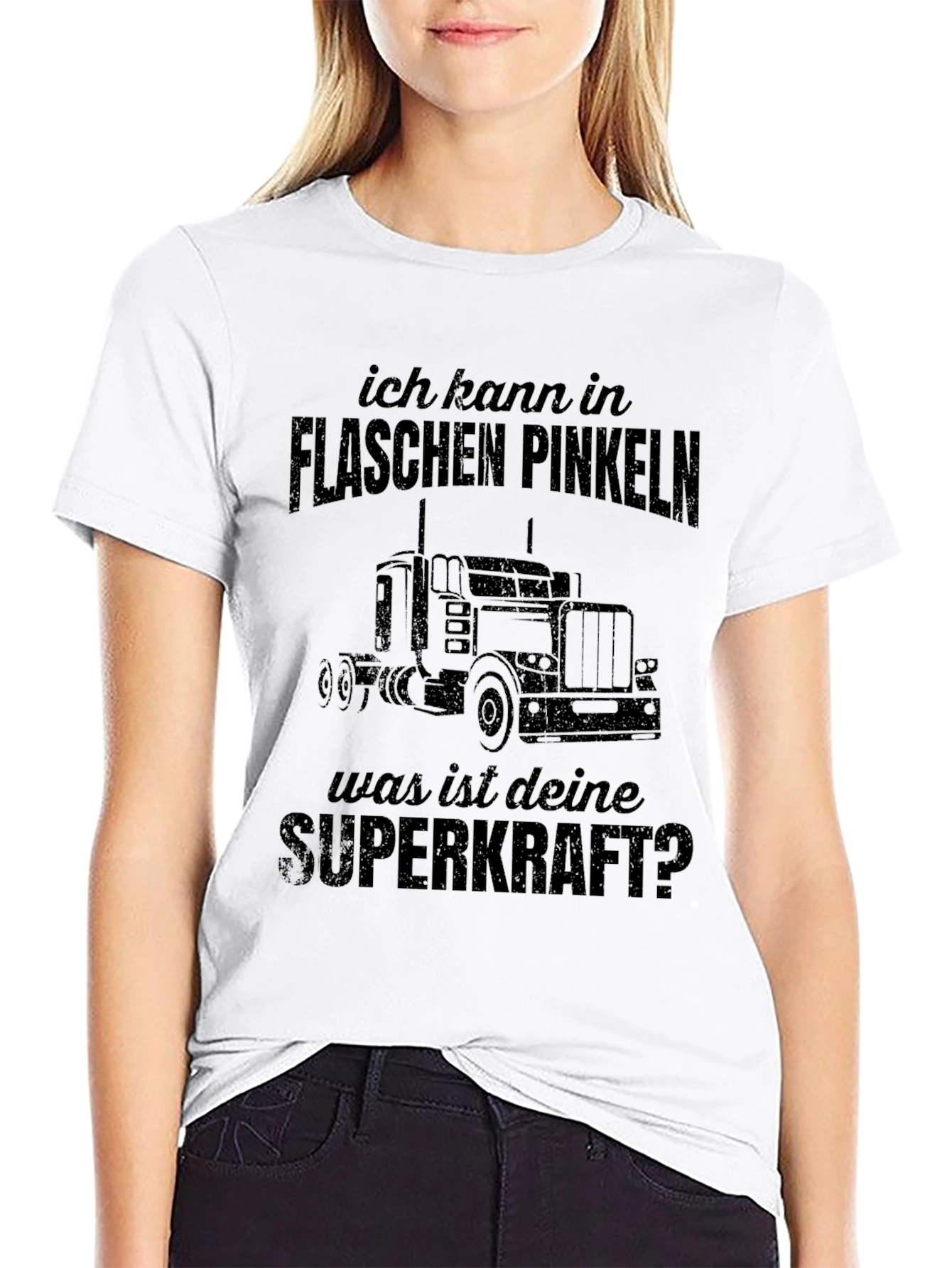 Ich Kann in Flaschen Pinkeln T-Shirt Funny Trucker Tee