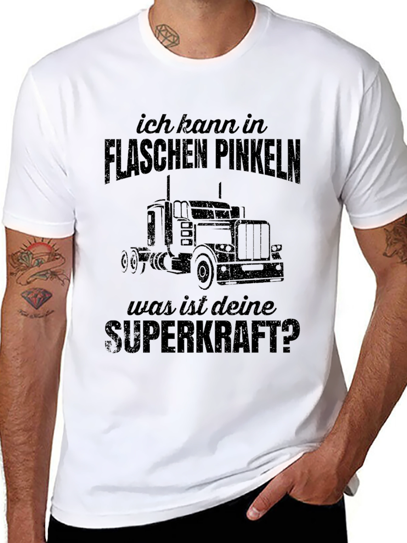 Ich Kann in Flaschen Pinkeln T-Shirt Funny Trucker Tee