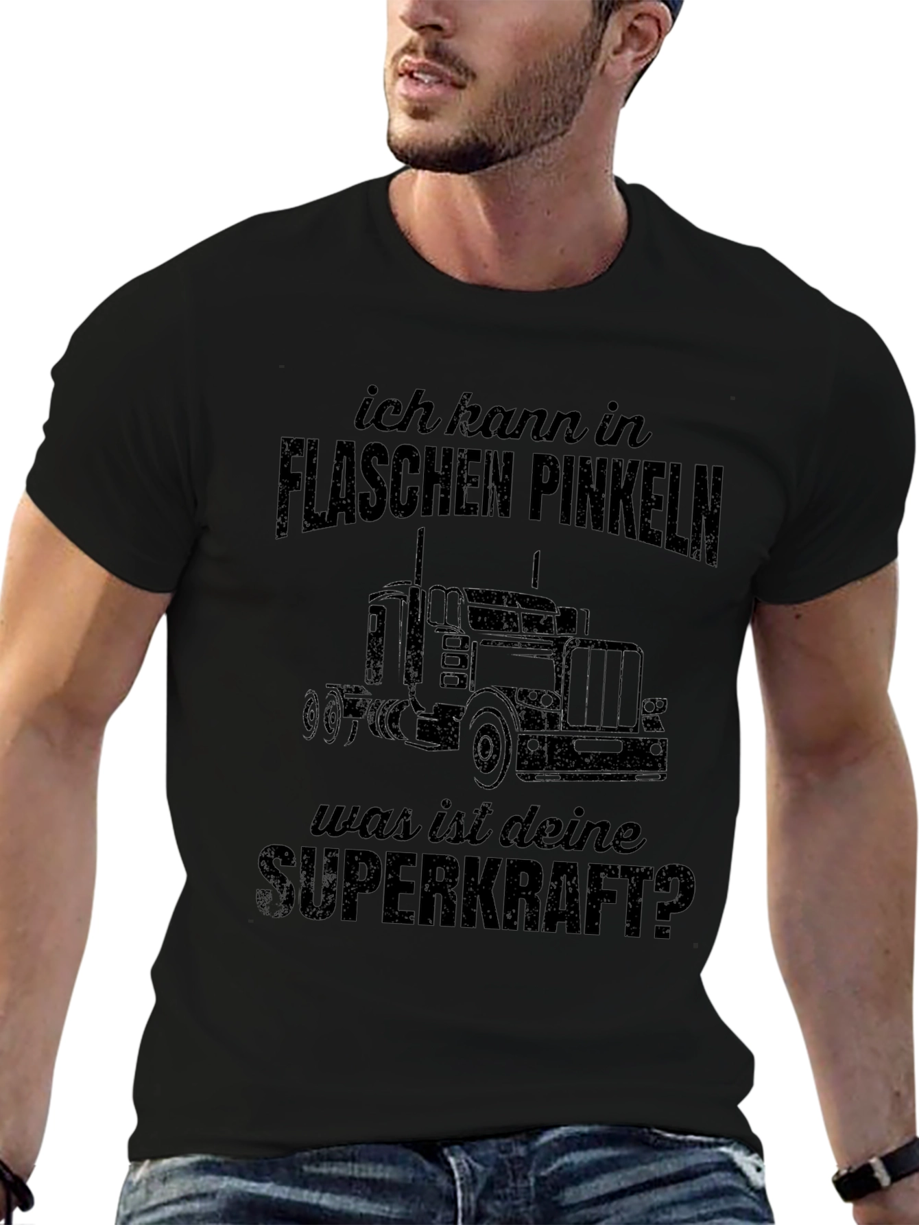 Ich Kann in Flaschen Pinkeln T-Shirt Funny Trucker Tee