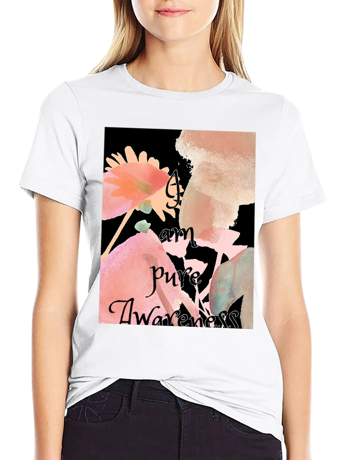Pure Awareness Floral Graphic Tee
