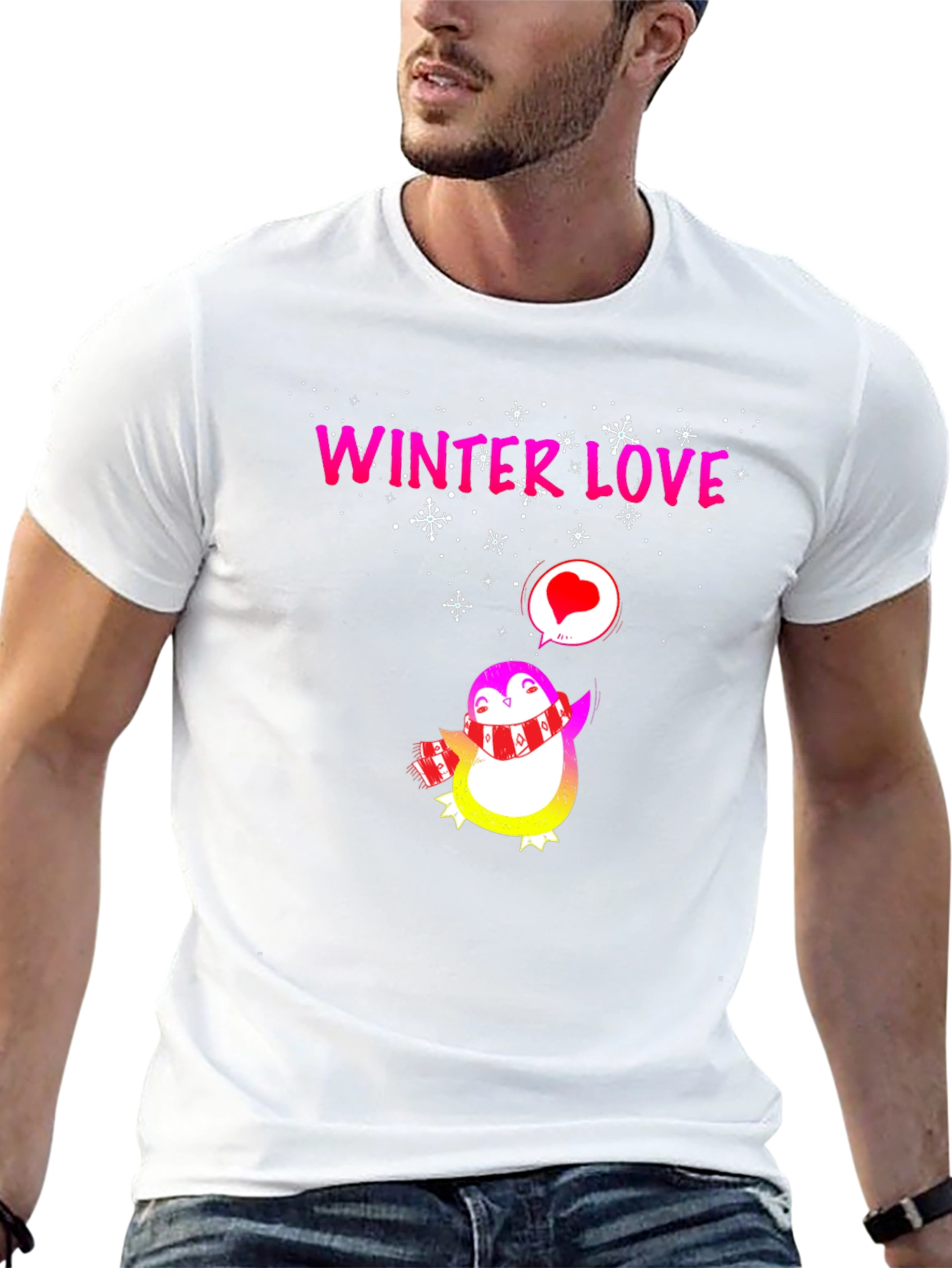 Winter Love Penguin Graphic Tee