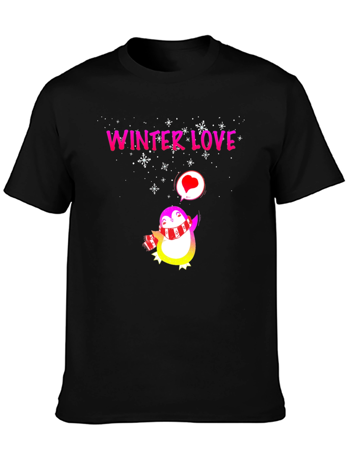 Winter Love Penguin Graphic Tee
