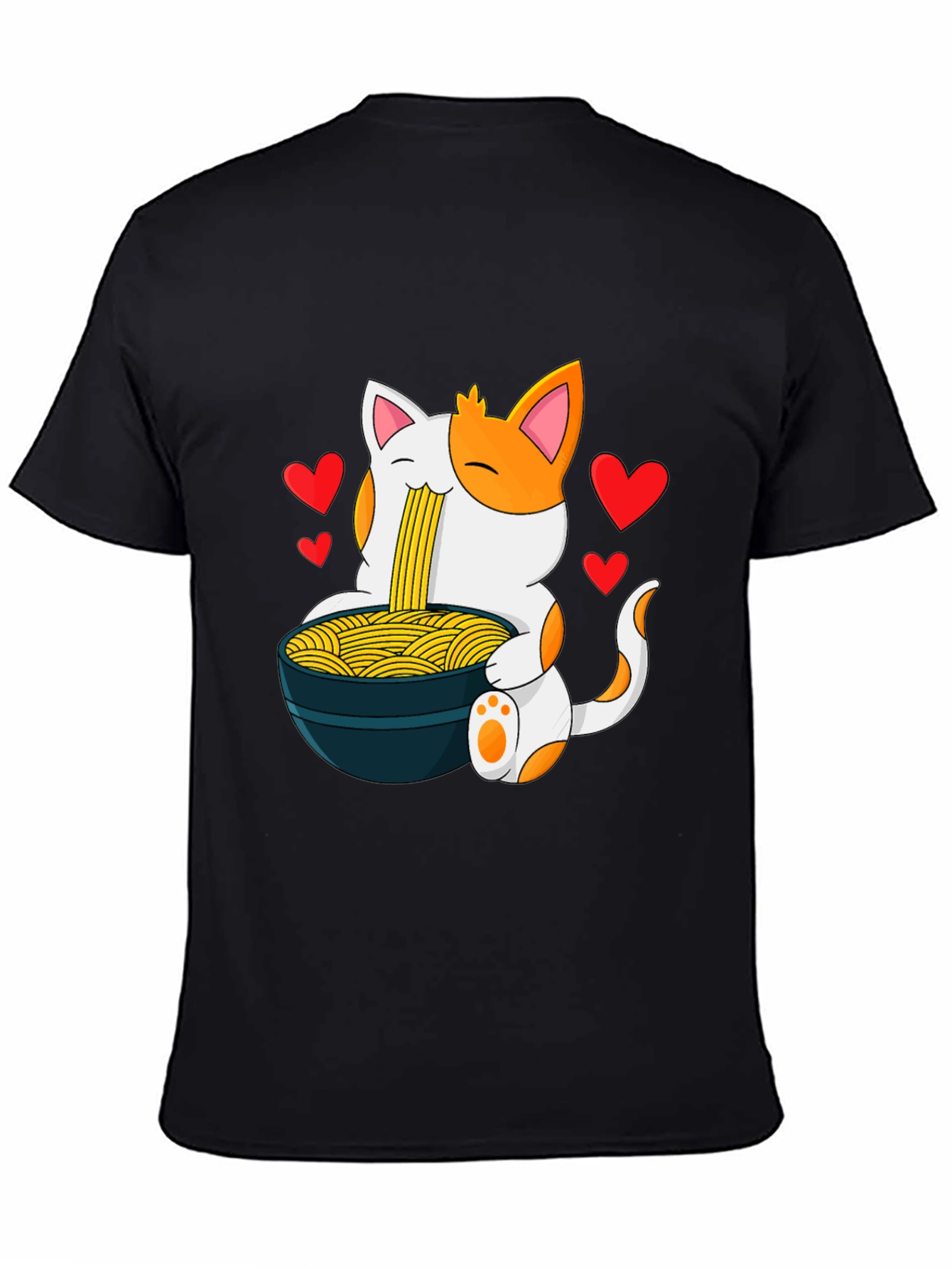 Ramen Cat Graphic T-Shirt - Cute Anime Style Tee