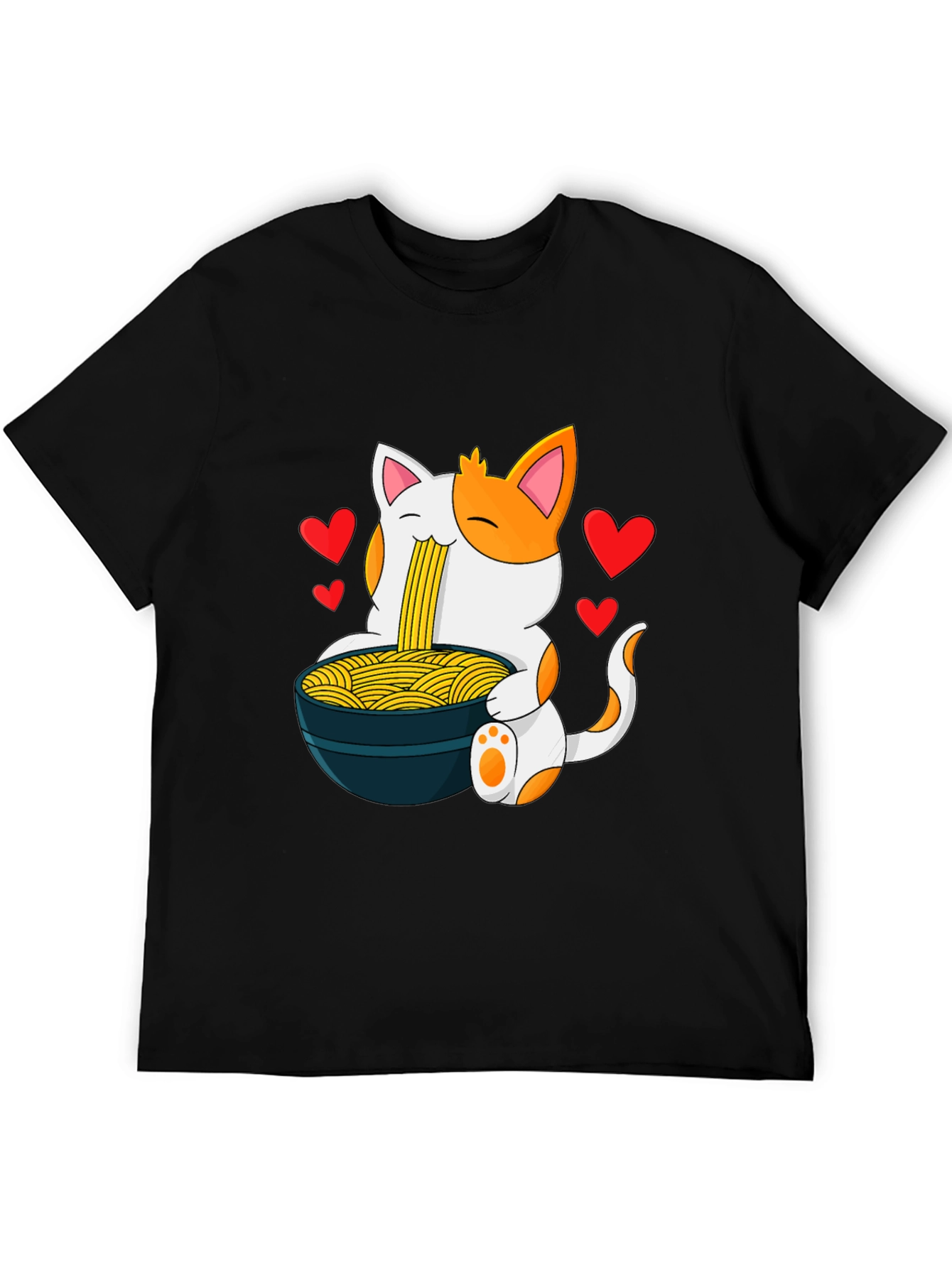 Ramen Cat Graphic T-Shirt - Cute Anime Style Tee