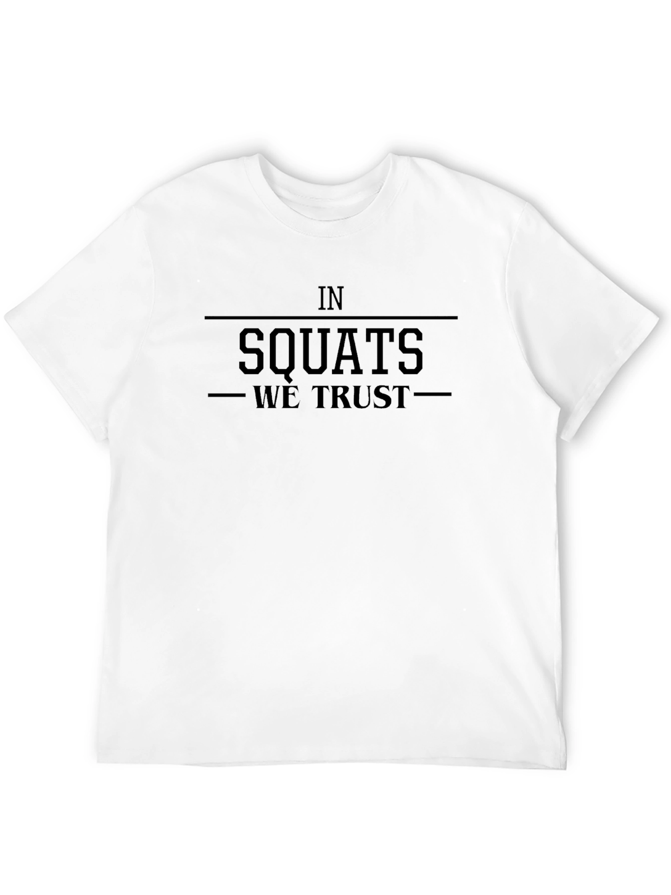 In Squats We Trust - Black Graphic T-Shirt