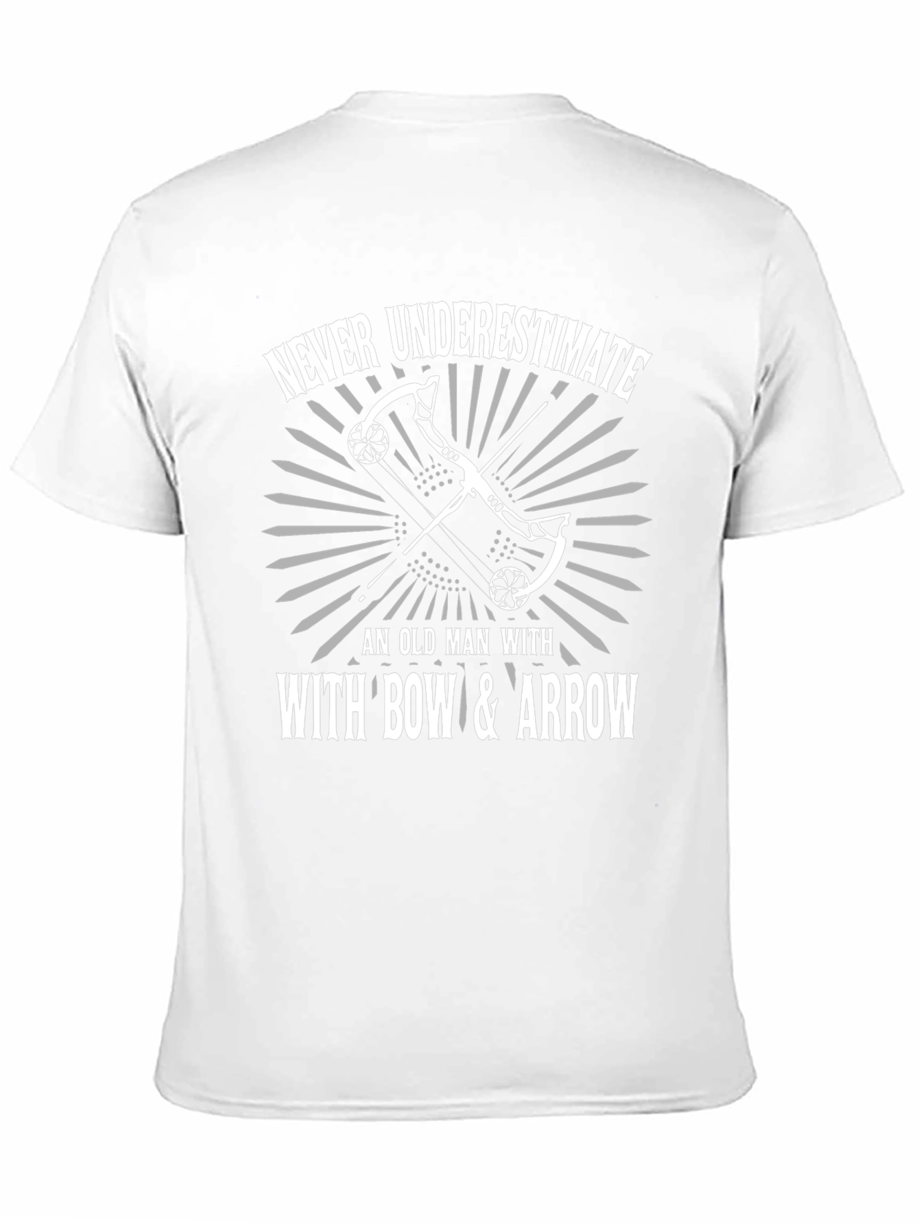 Never Underestimate Bow & Arrow Black T-Shirt