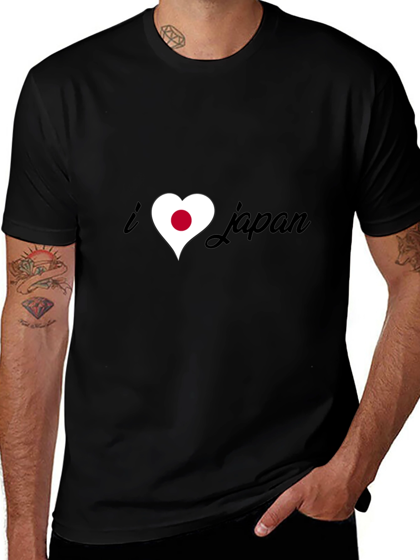 I Heart Japan Tee - Black Graphic T-Shirt