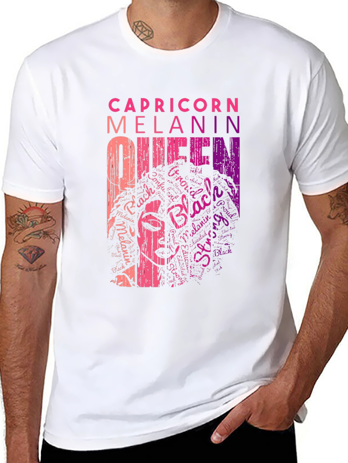Capricorn Melanin Queen Black T-Shirt