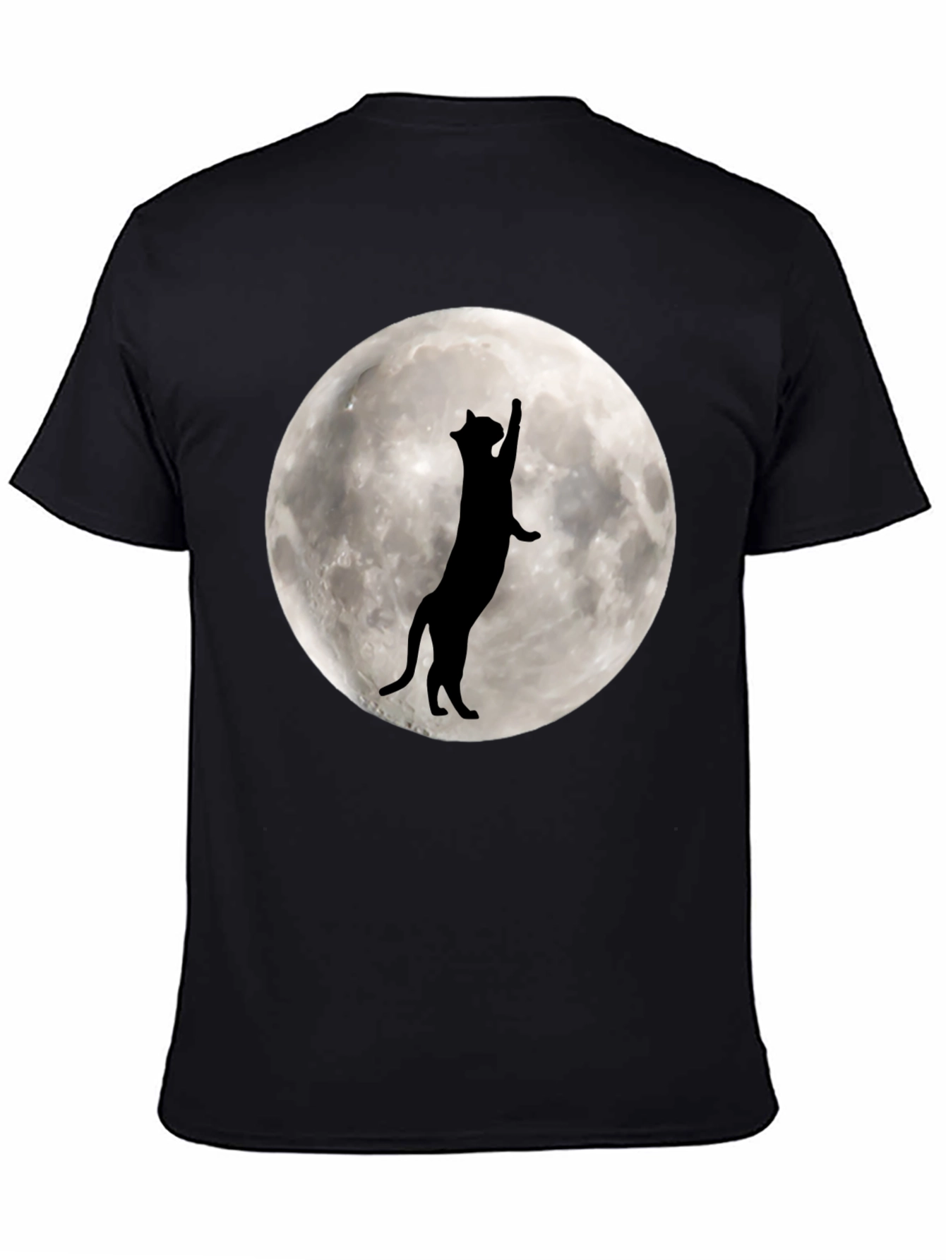 Cat Silhouette Moon Graphic T-Shirt