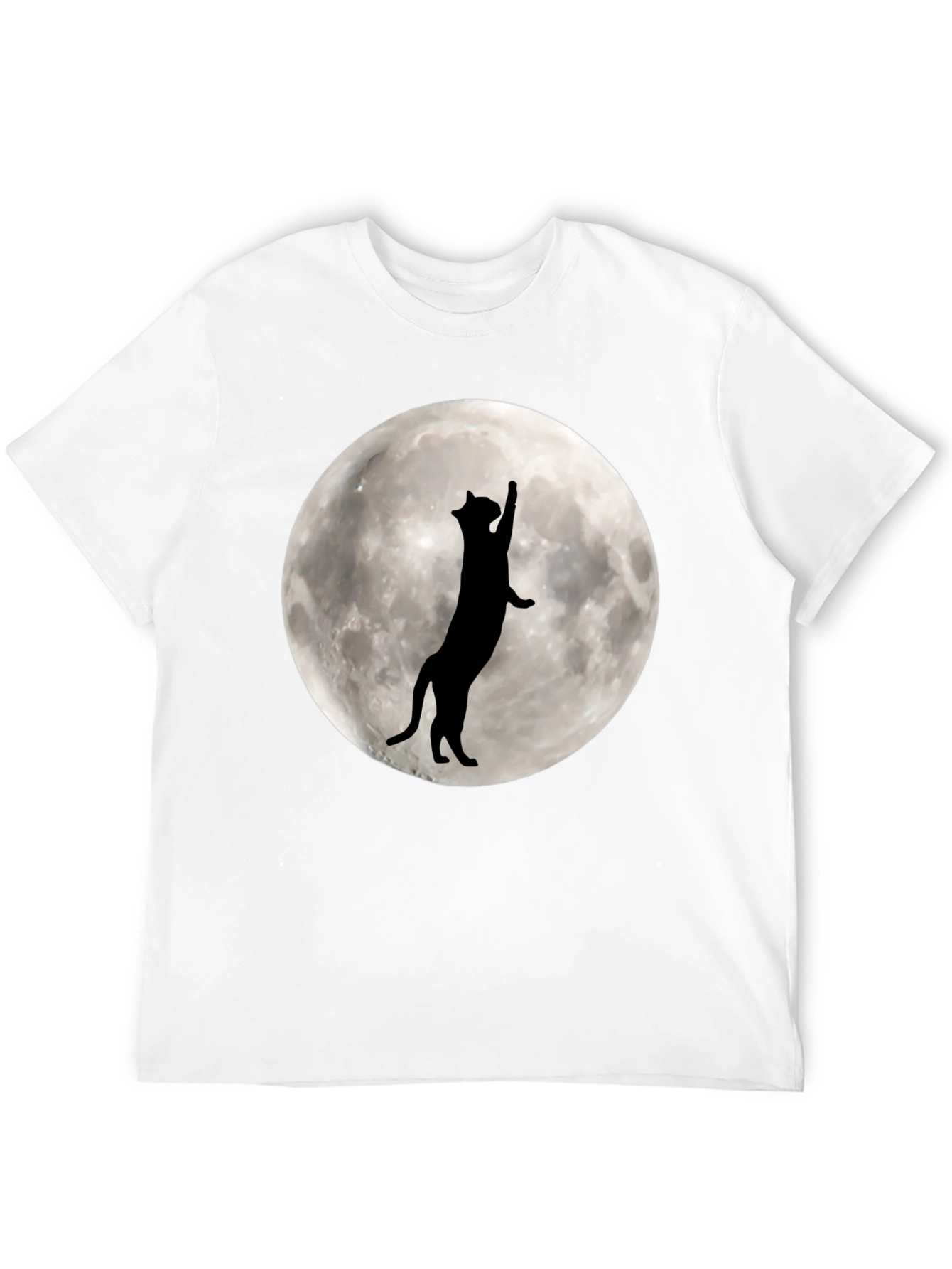 Cat Silhouette Moon Graphic T-Shirt