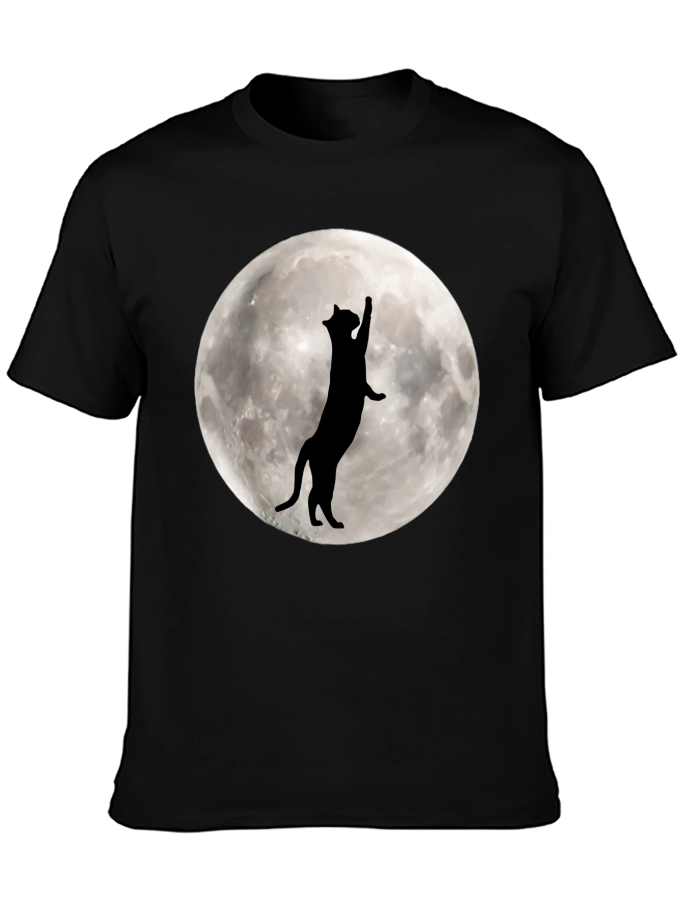 Cat Silhouette Moon Graphic T-Shirt